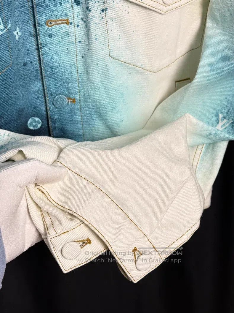 Louis Vuitton Louis Vuitton White ink-splashed denim jacket Size US M / EU 48-50 / 2 - 3 Thumbnail