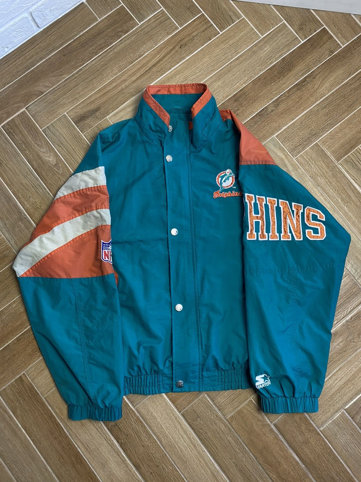 NFL × Starter × Vintage Vintage 90s Miami Dolphins Proline NFL Starter Jacket (L) Size US L / EU 52-54 / 3 - 3 Thumbnail