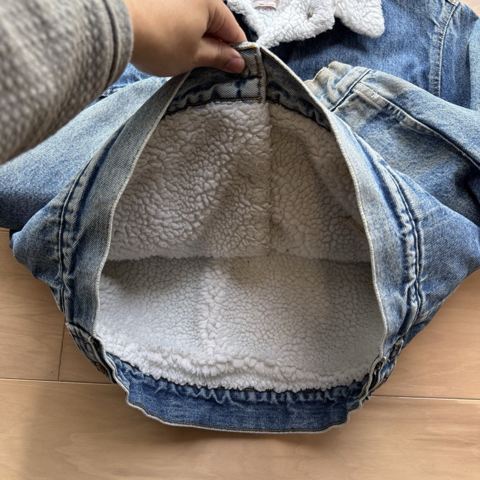 Levi's × Vintage Vintage Levis Sherpa Trucker Jacket 44 Blue 80s Heavy Size US L / EU 52-54 / 3 - 6 Thumbnail