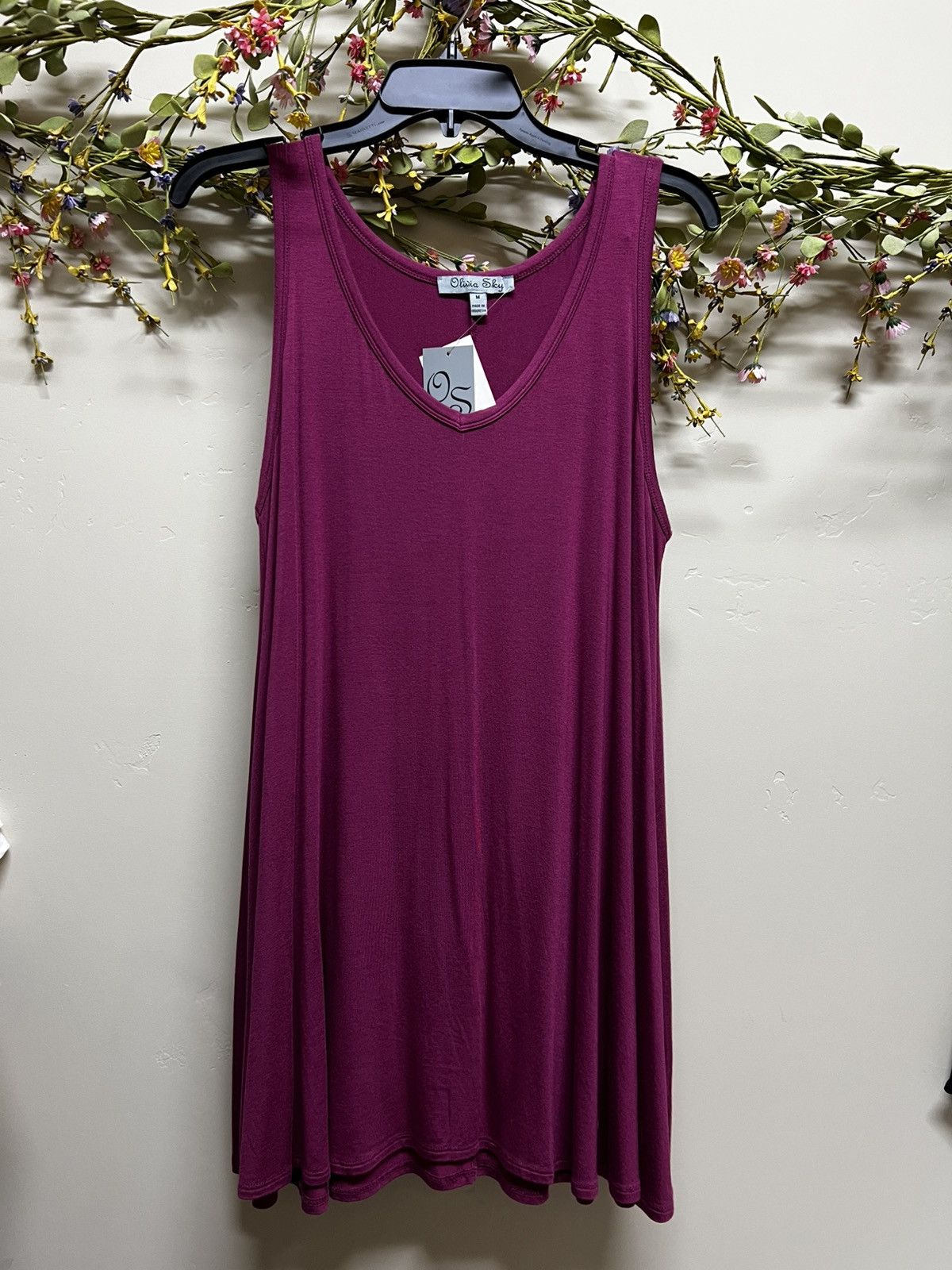 Other New with Tags Women’s Olivia Sky Raspberry Wine Long Tunic Size M / US 6-8 / IT 42-44 - 1 Thumbnail