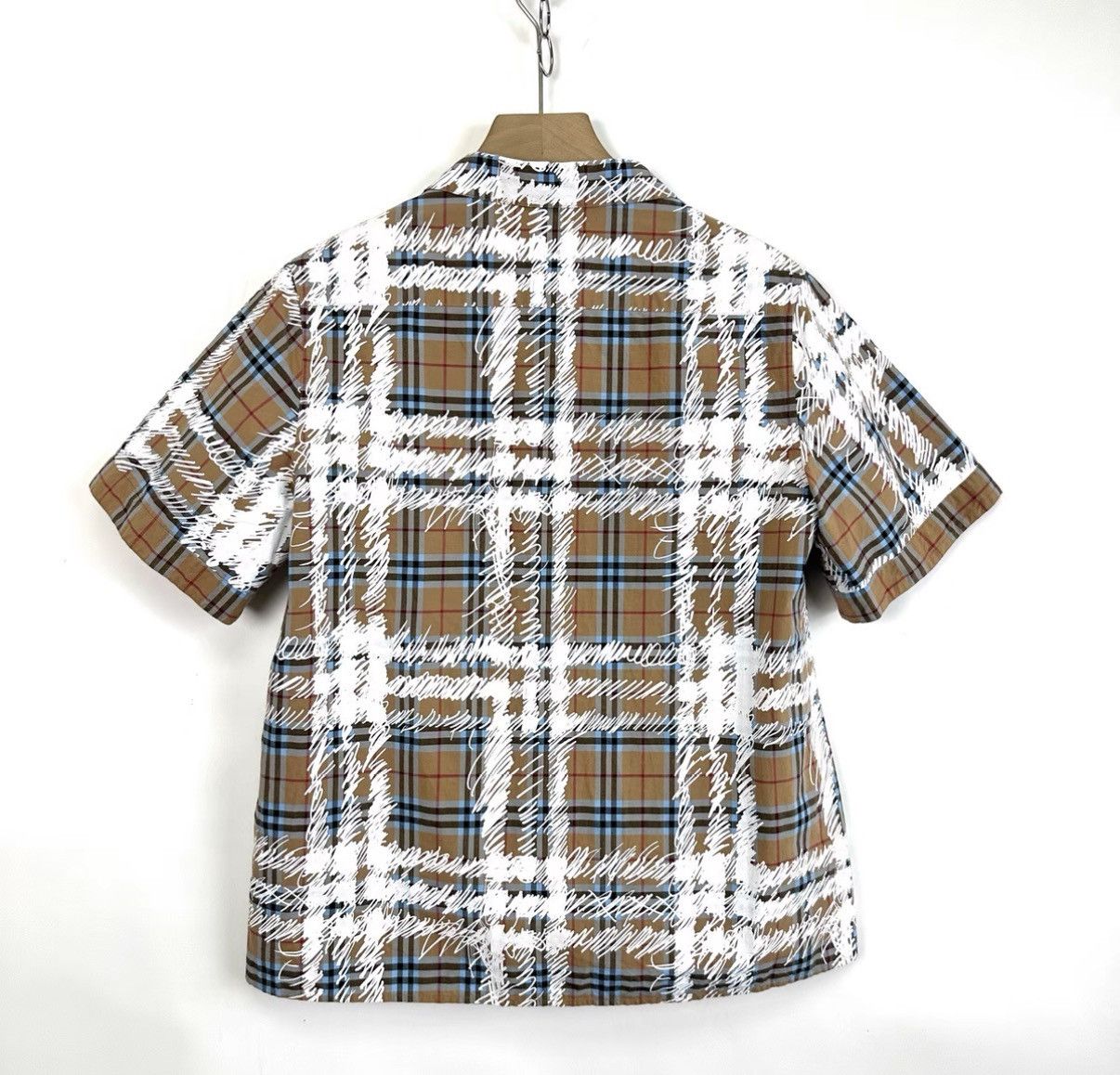 Burberry Burberry Classic Check Graffiti Loose Short Sleeve Shirt K12 Size S / US 4 / IT 40 - 2 Thumbnail