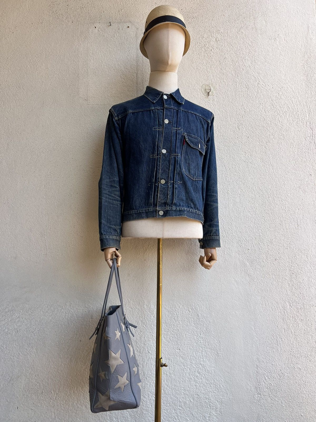 Leather Handmade Amantes Amentes Stars Patina Leather Tote Bag Size ONE SIZE - 5 Thumbnail