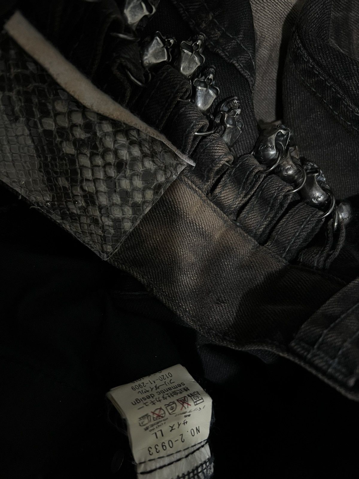 If Six Was Nine Semantic Mudwash skull distressed denim pants Size US 32 / EU 48 - 8 Thumbnail