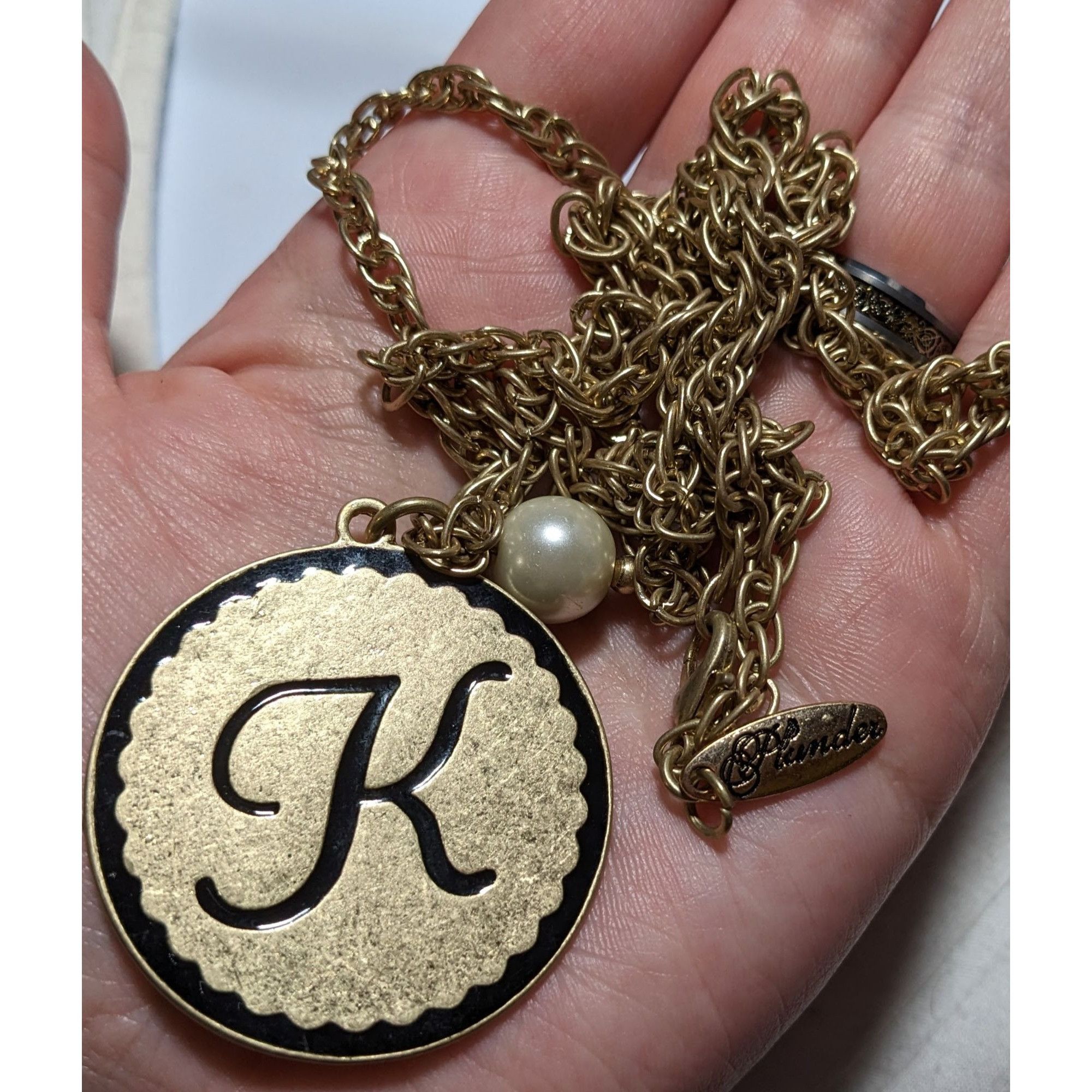 Other Plunder Jewelry Monogram "K" Medallion Necklace Size ONE SIZE - 12 Thumbnail