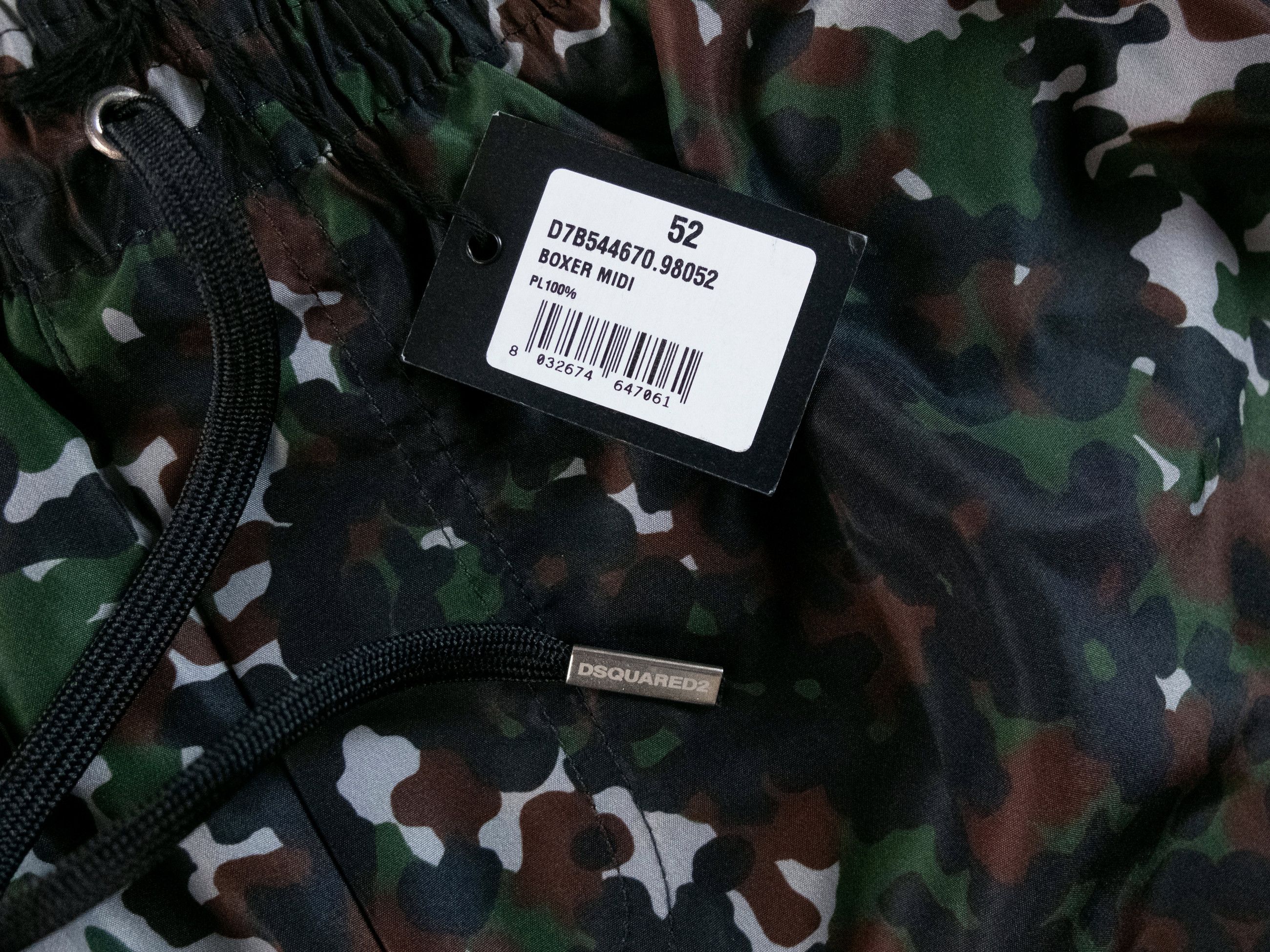 Dsquared2 DSQUARED2 camouflage & logo print midi swim shorts XL Size US 36 / EU 52 - 4 Thumbnail
