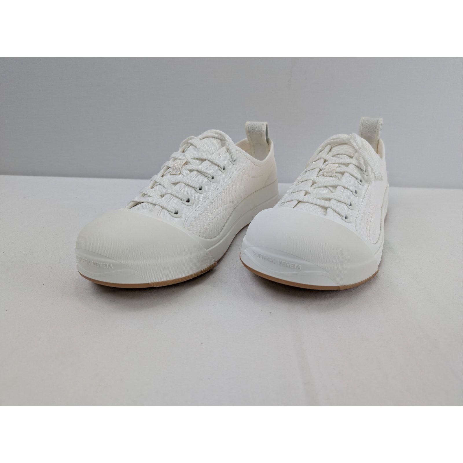 Bottega Veneta o1rshd1 Canvas Vulcan Low Top Sneakers in Optic White Size US 12 / EU 45 - 7 Thumbnail