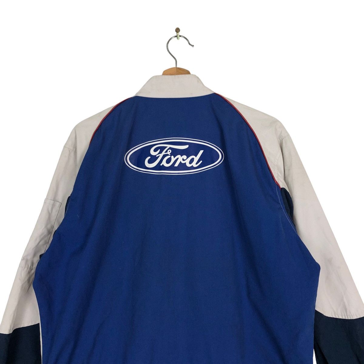 Japanese Brand VINTAGE OVERALL WORK RACING FORD BIG LOGO RACING WEAR Size US 44 / EU 60 - 7 Thumbnail
