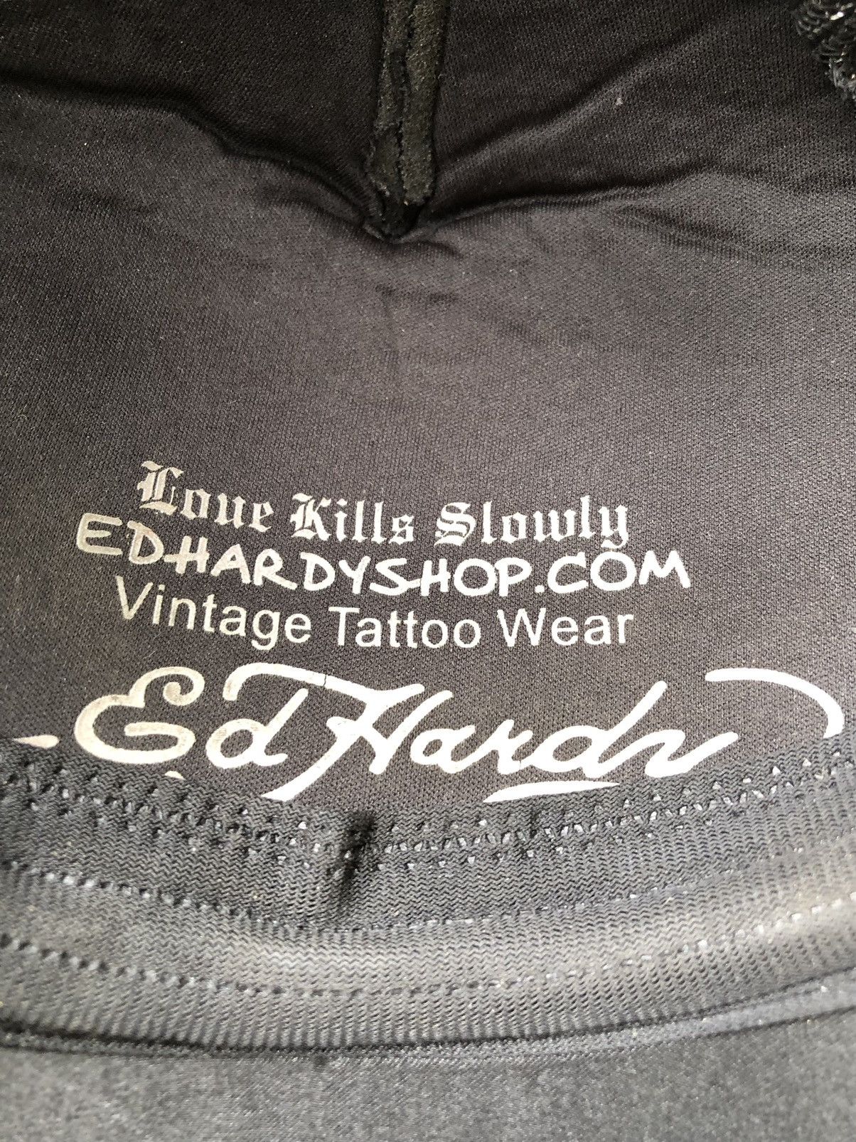 Christian Audigier Ed Hardy Love Kills Slowly Embroidered Trucker Hat Size ONE SIZE - 11 Thumbnail