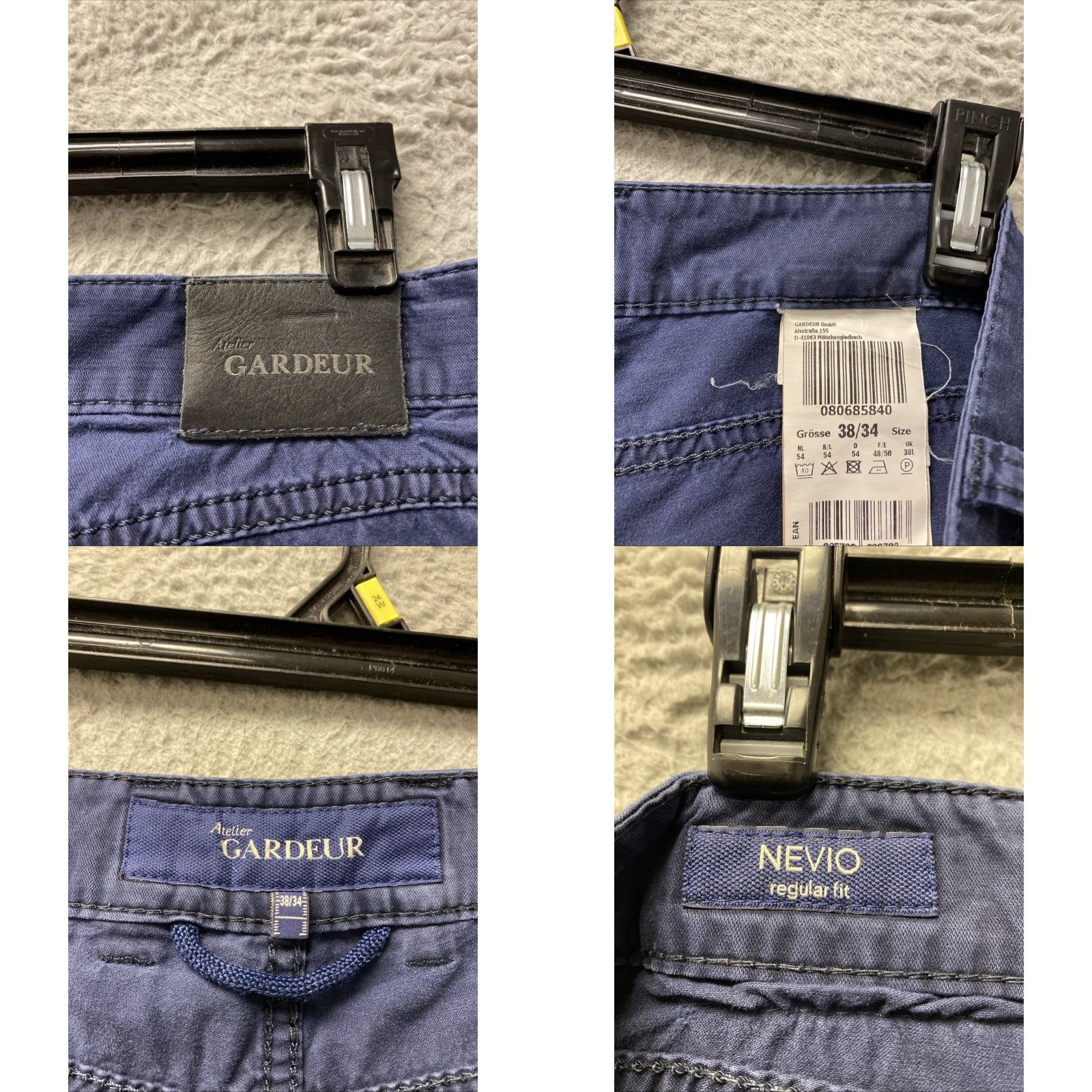 Vintage ATELIER GARDEUR Pants Mens Size 38x30 Regular Chino Navy 5-Pocket Straight Mid-Rise Button Zipper Cotton Blend Casual Pants Mens Size US 38 / EU 54 - 8 Thumbnail