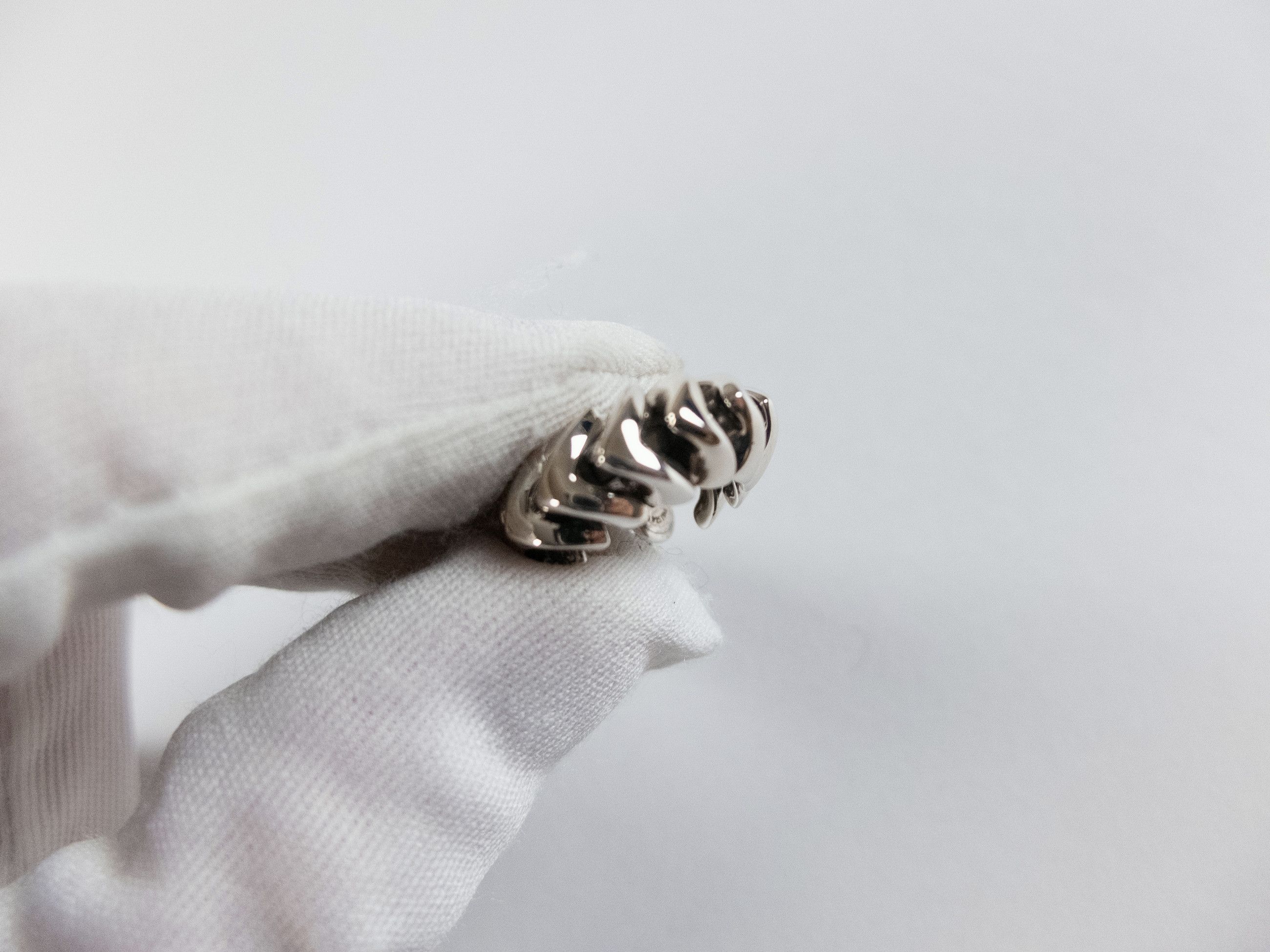 Bottega Veneta BOTTEGA VENETA Pleat Sterling silver twisted hoop earrings q Size ONE SIZE - 5 Thumbnail