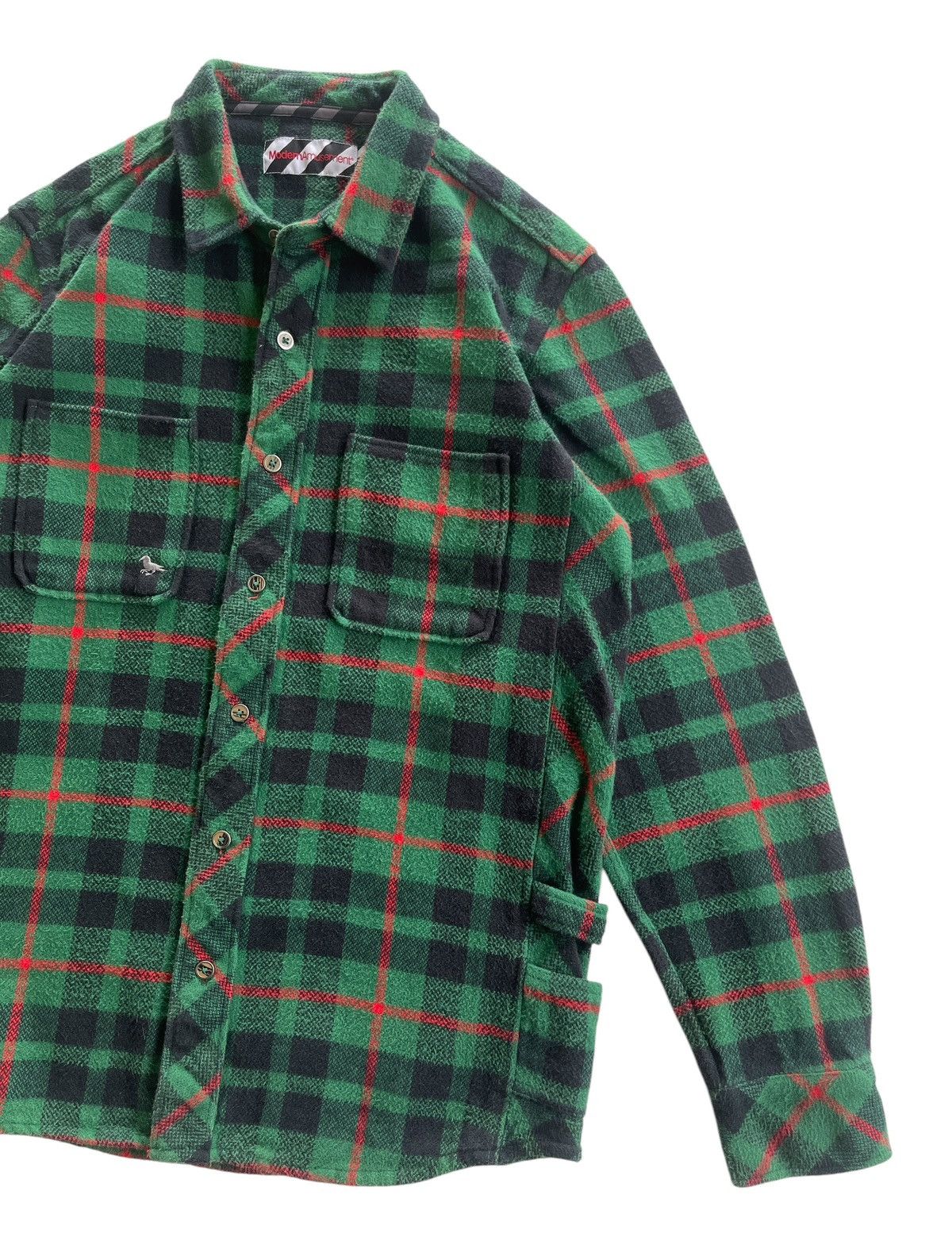 Modern Amusement Green Tartan Flannel Shirt Size US M / EU 48-50 / 2 - 4 Thumbnail
