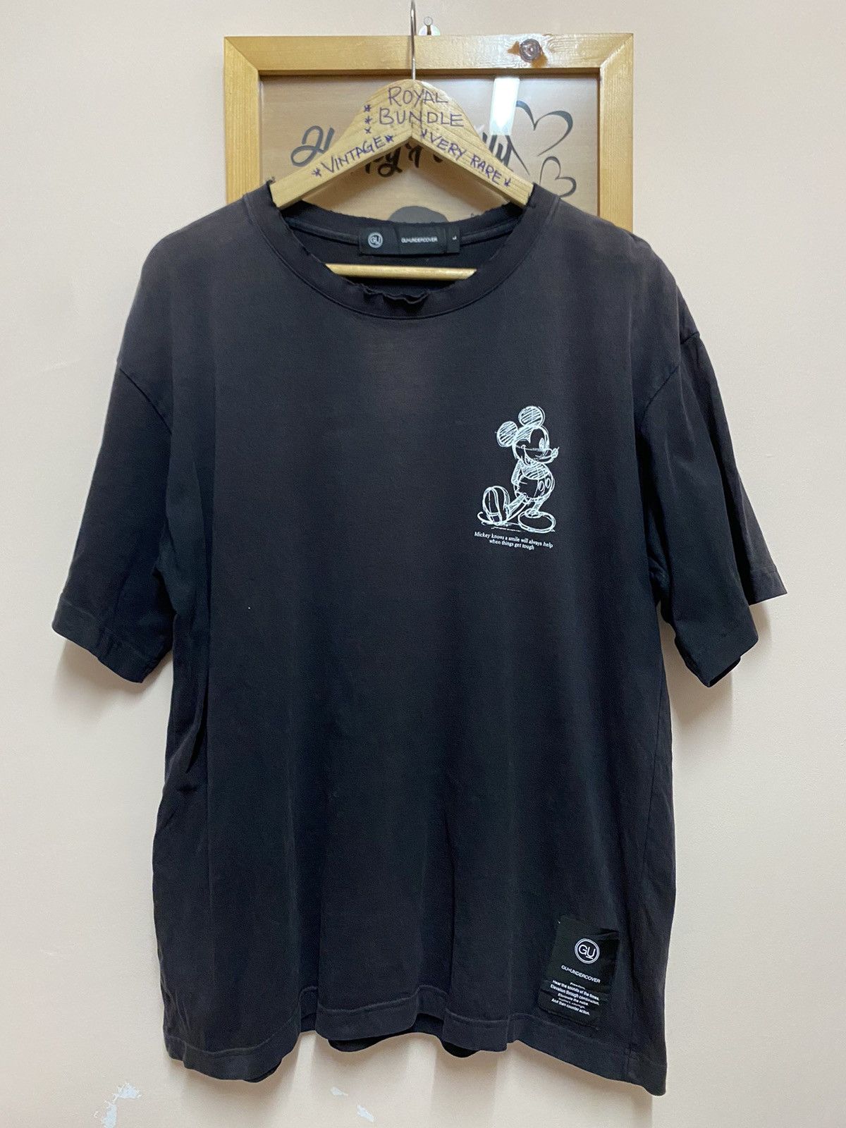 Japanese Brand × Undercover Gu x Undercover mickey mouse logo t shirt Size US L / EU 52-54 / 3 - 2 Thumbnail