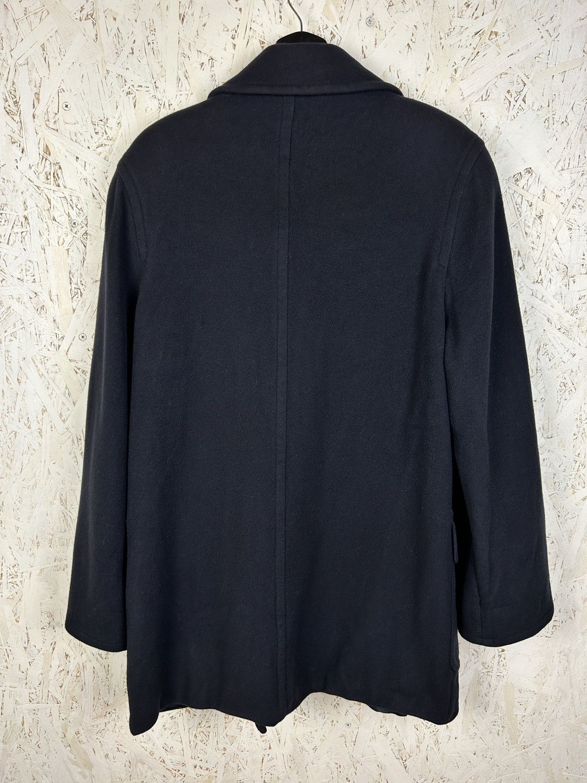 Burberry 90s Vintage Burberry’s Wool Double Breasted Peacoat Blue Size L / US 10 / IT 46 - 6 Thumbnail