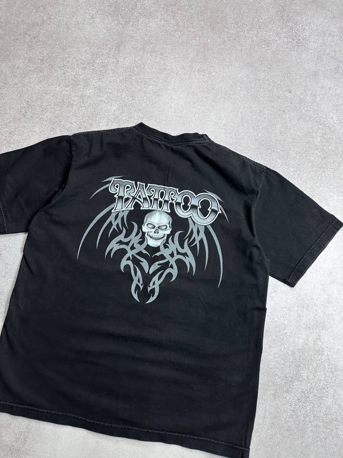 Vintage Vintage 90s Tattoo Y2K Biker T-shirt Rare L Size US L / EU 52-54 / 3 - 4 Thumbnail