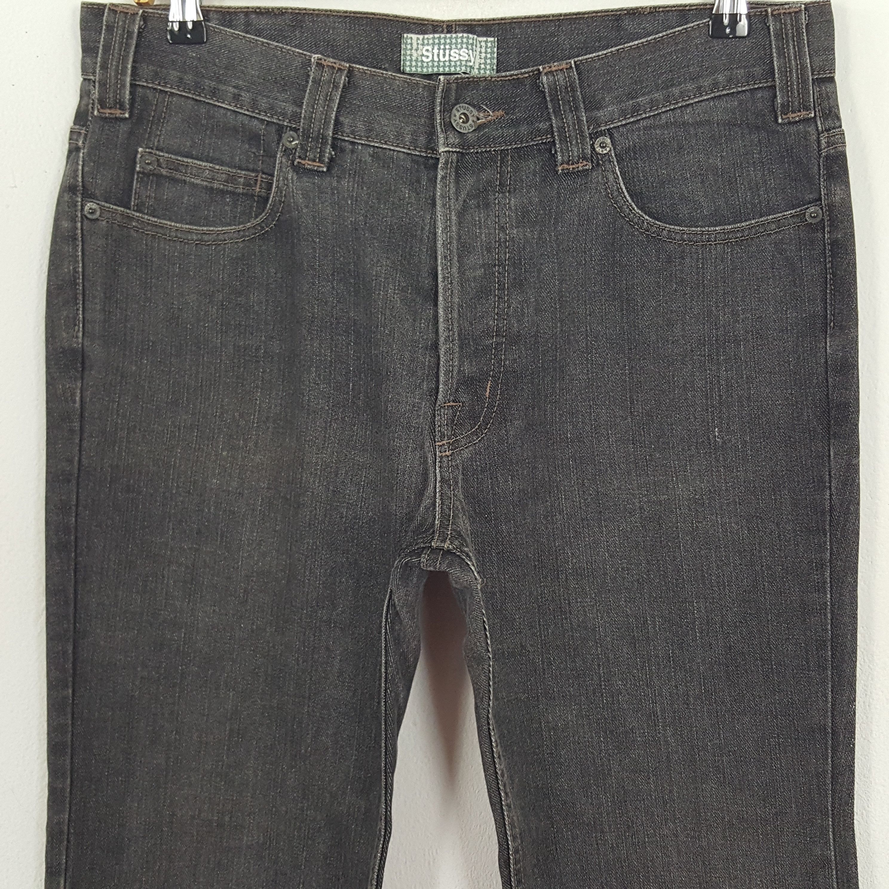 Stussy × Vintage Vintage Stussy Australia Custom Art Big Logo Denim Jeans Size US 33 - 5 Thumbnail