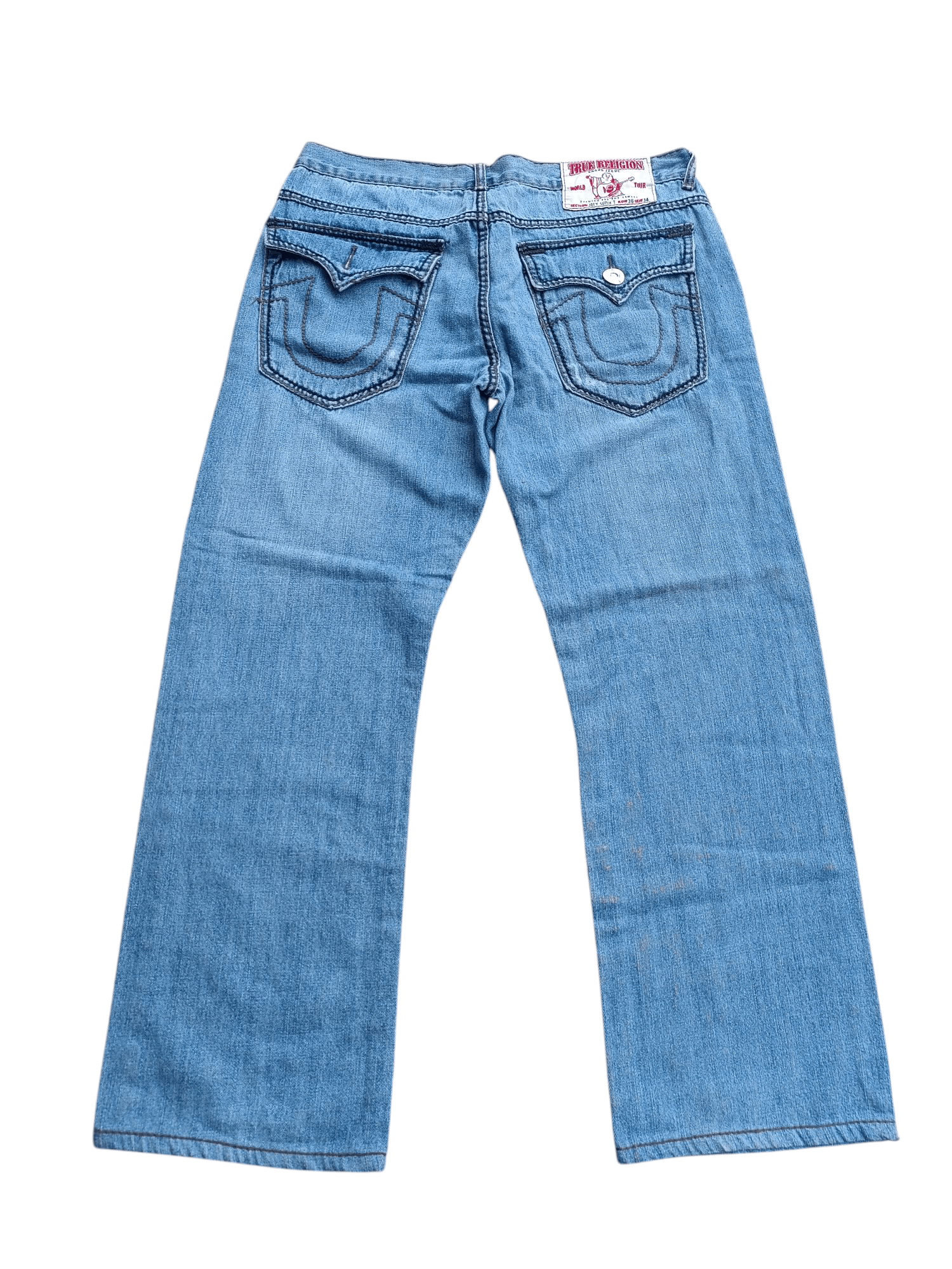 True Religion True Religion Joey Super T Distressed Baggy Denim TR020 Size US 36 / EU 52 - 6 Thumbnail