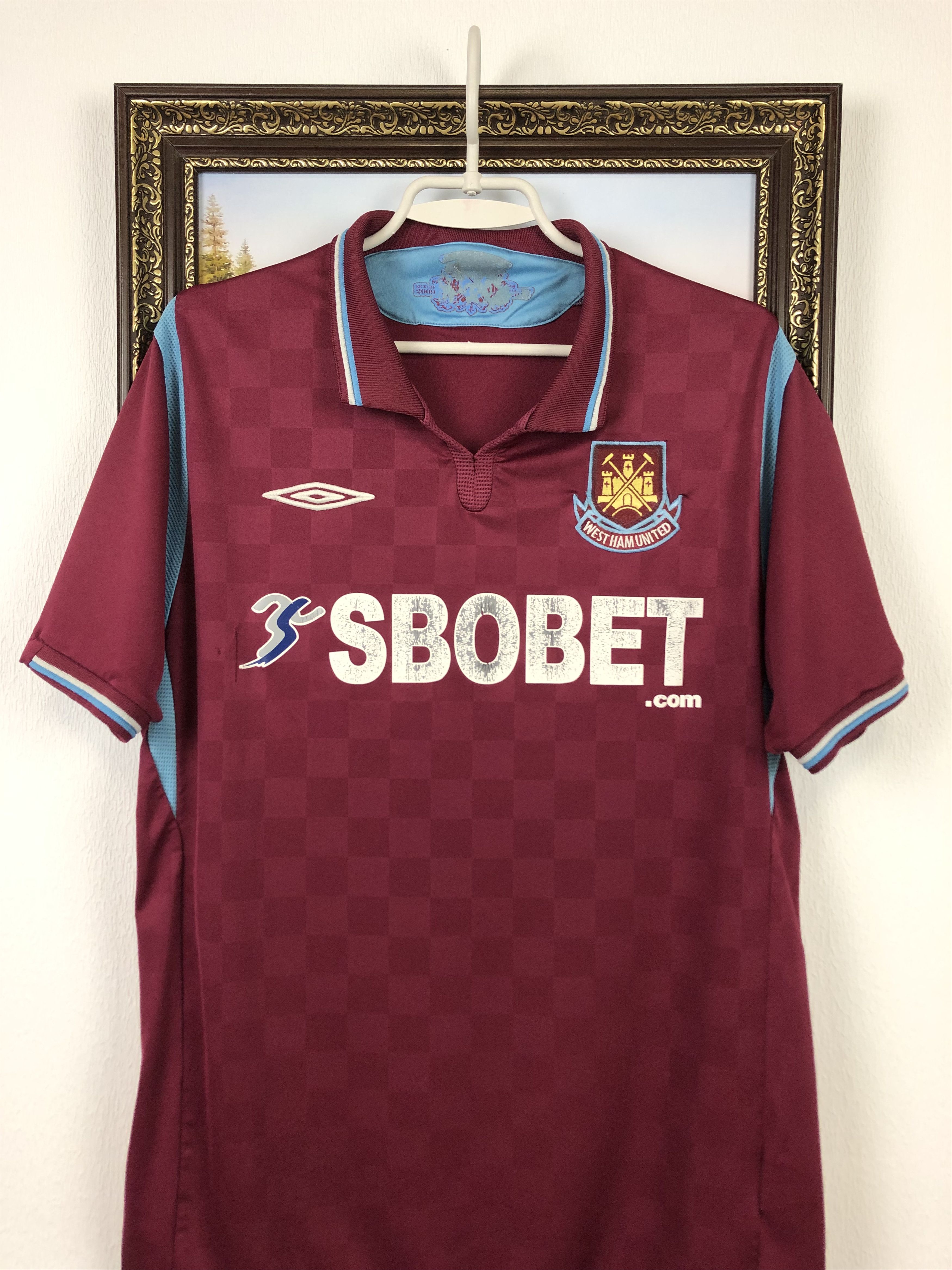 Umbro West Ham United Home football shirt 2009 Soccer Jersey Rare Size US M / EU 48-50 / 2 - 2 Thumbnail