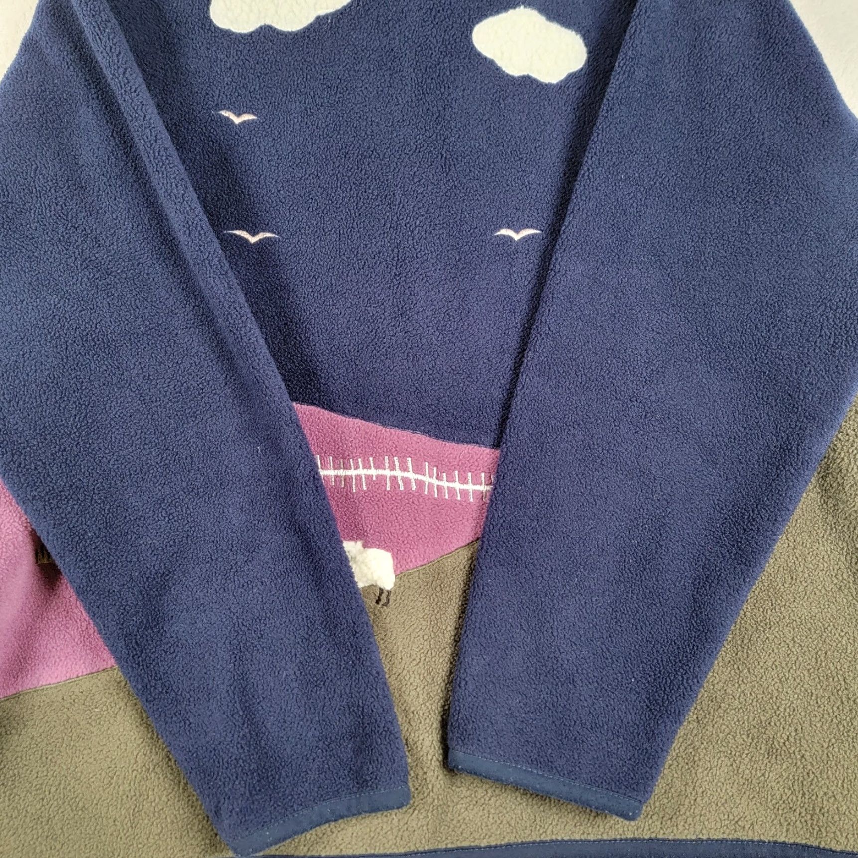 Northern Reflections VINTAGE Northern Reflections Women's Jacket M Blue Sheep Novelty Fleece Reflective Pasture Style Basic Debut Travel Casual Party/Cocktail Size M / US 6-8 / IT 42-44 - 6 Thumbnail