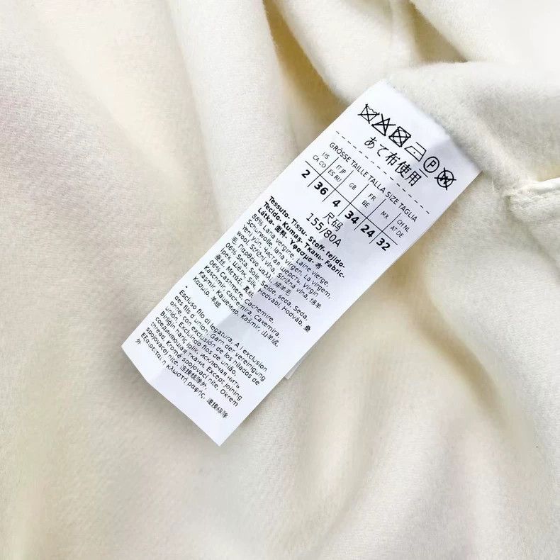 Max Mara Max Mara White long lace-up wool coat Size S / US 4 / IT 40 - 4 Thumbnail