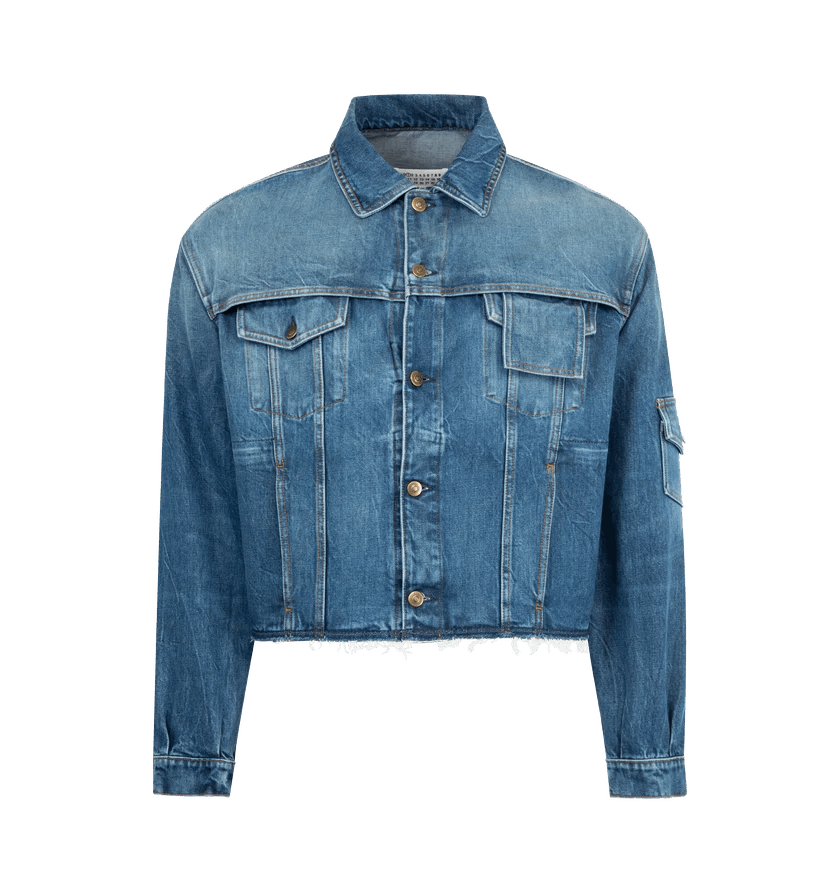 Maison Margiela o1h1sh11225 Denim Jacket in Blue Size US L / EU 52-54 / 3 - 1 Thumbnail