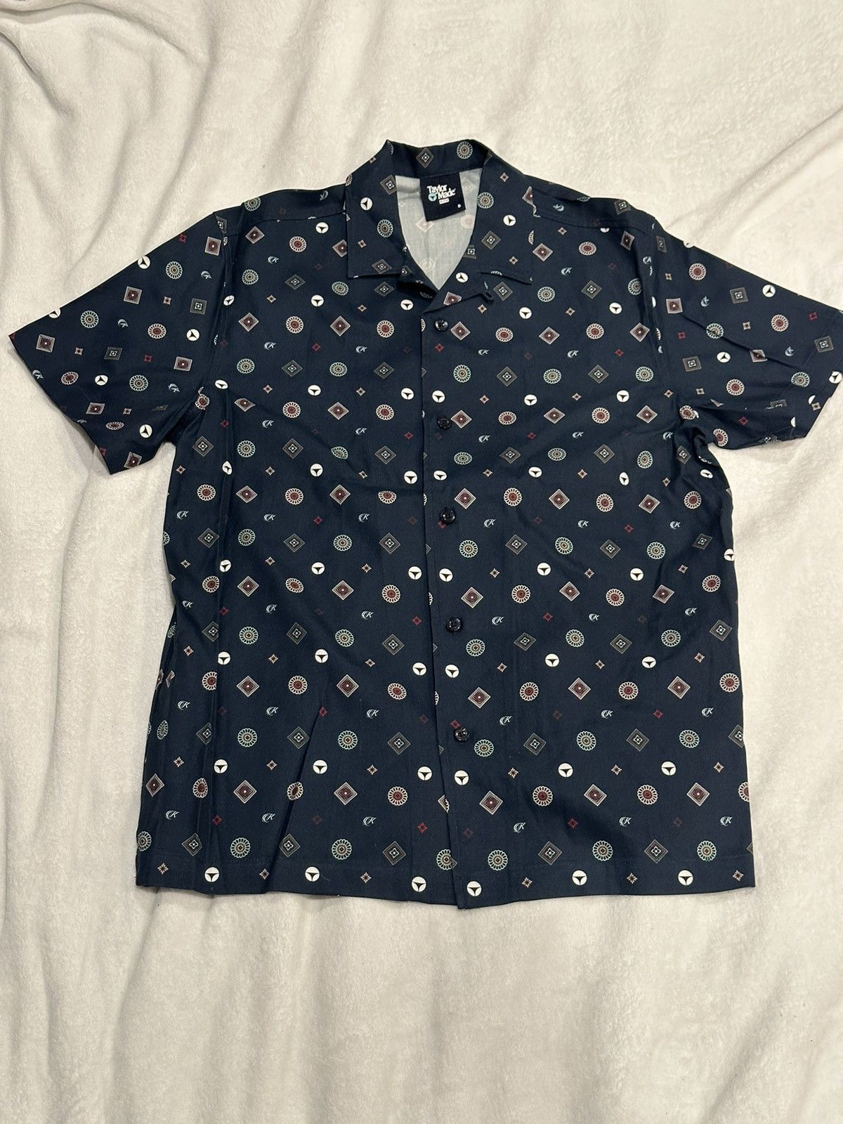 image of Kith Taylormade Mulligan Camp Collar S/s Button Down Shirt in Blue, Men's (Size Small)