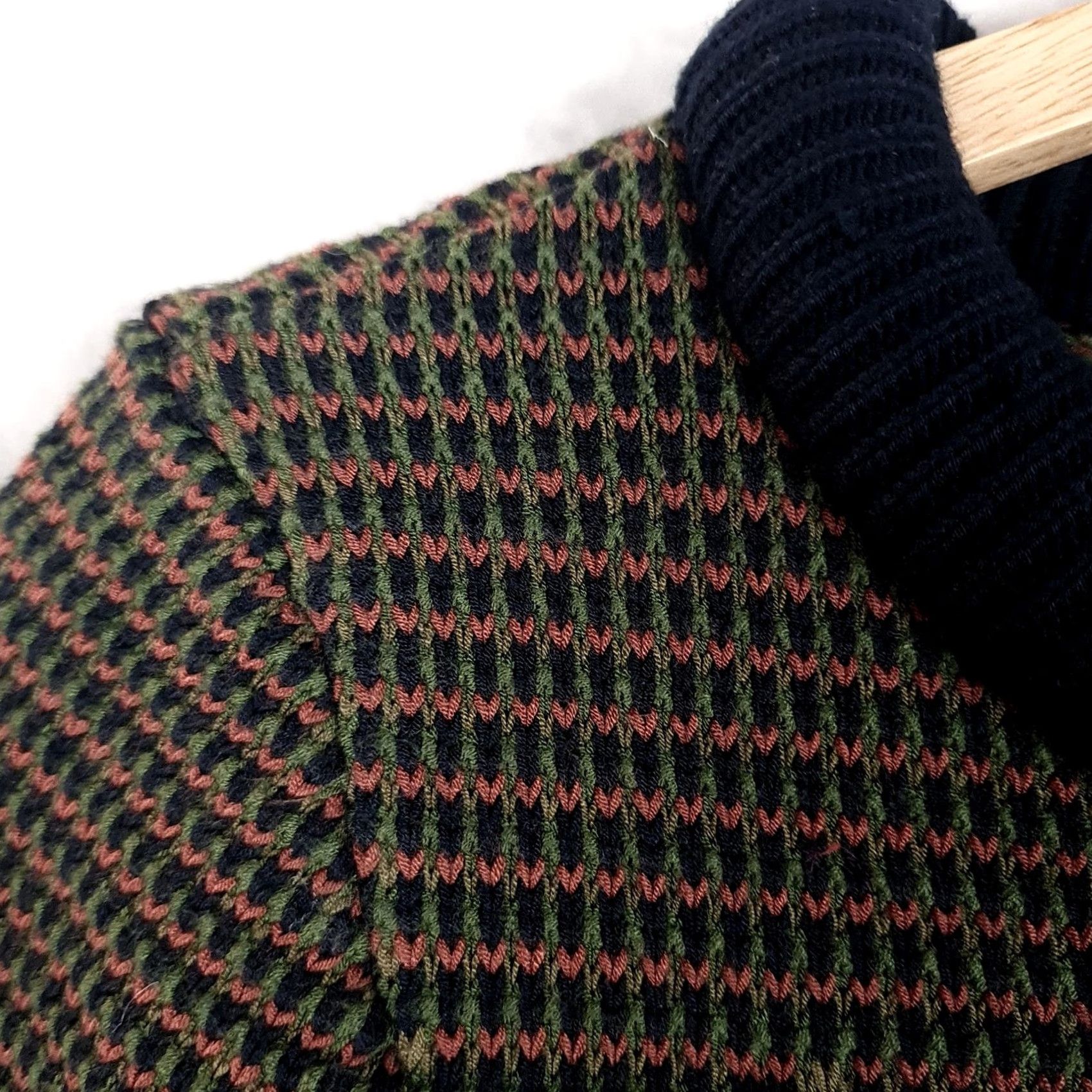 Vintage Kookai Sweater Womens S Short Sleeve Round Neck Geometric Knit Pullover Navy Blue Top Jumper Size S / US 4 / IT 40 - 7 Thumbnail