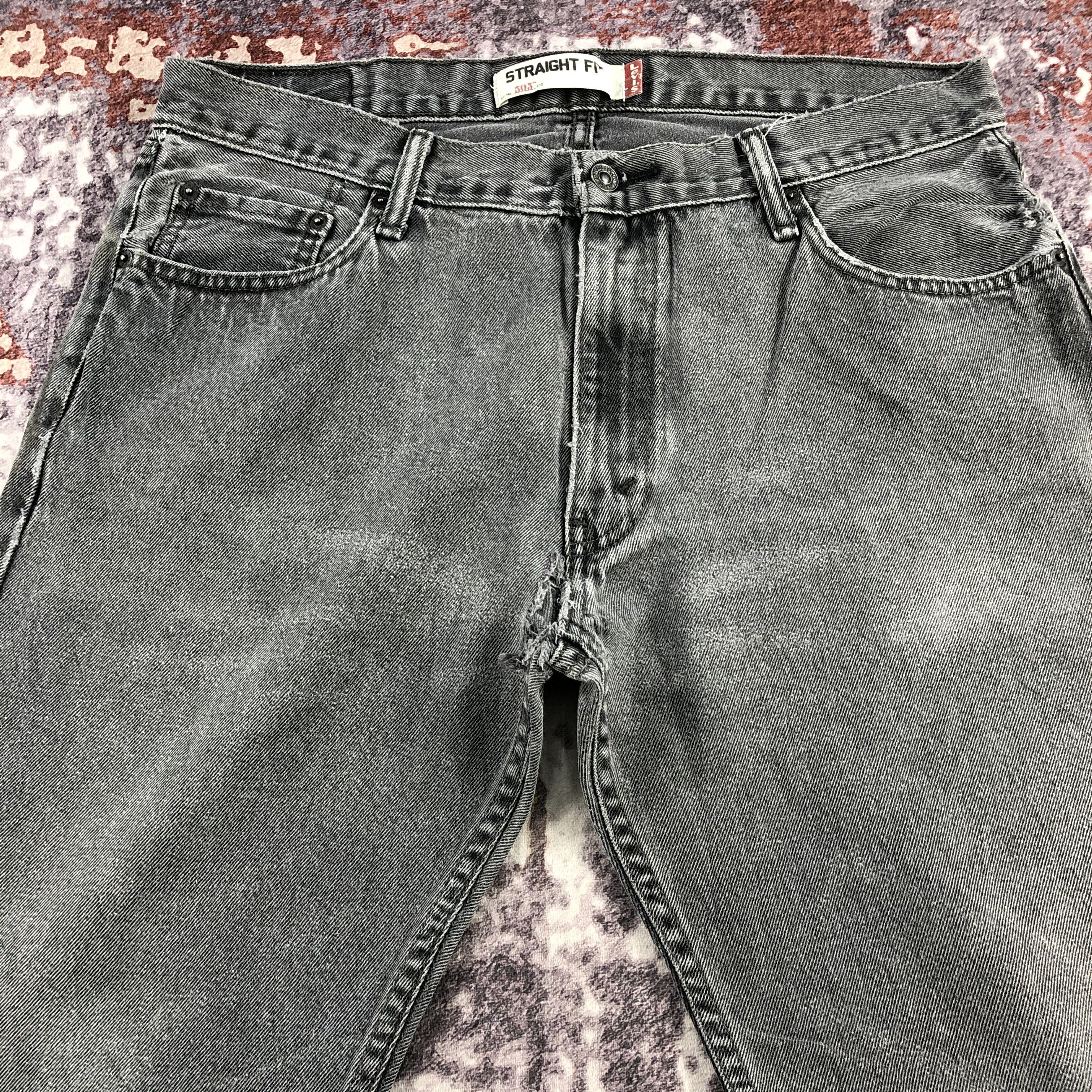 Levi's × Vintage Vintage Levis 505 Faded Black Jeans-JM2679 Size US 36 / EU 52 - 3 Thumbnail