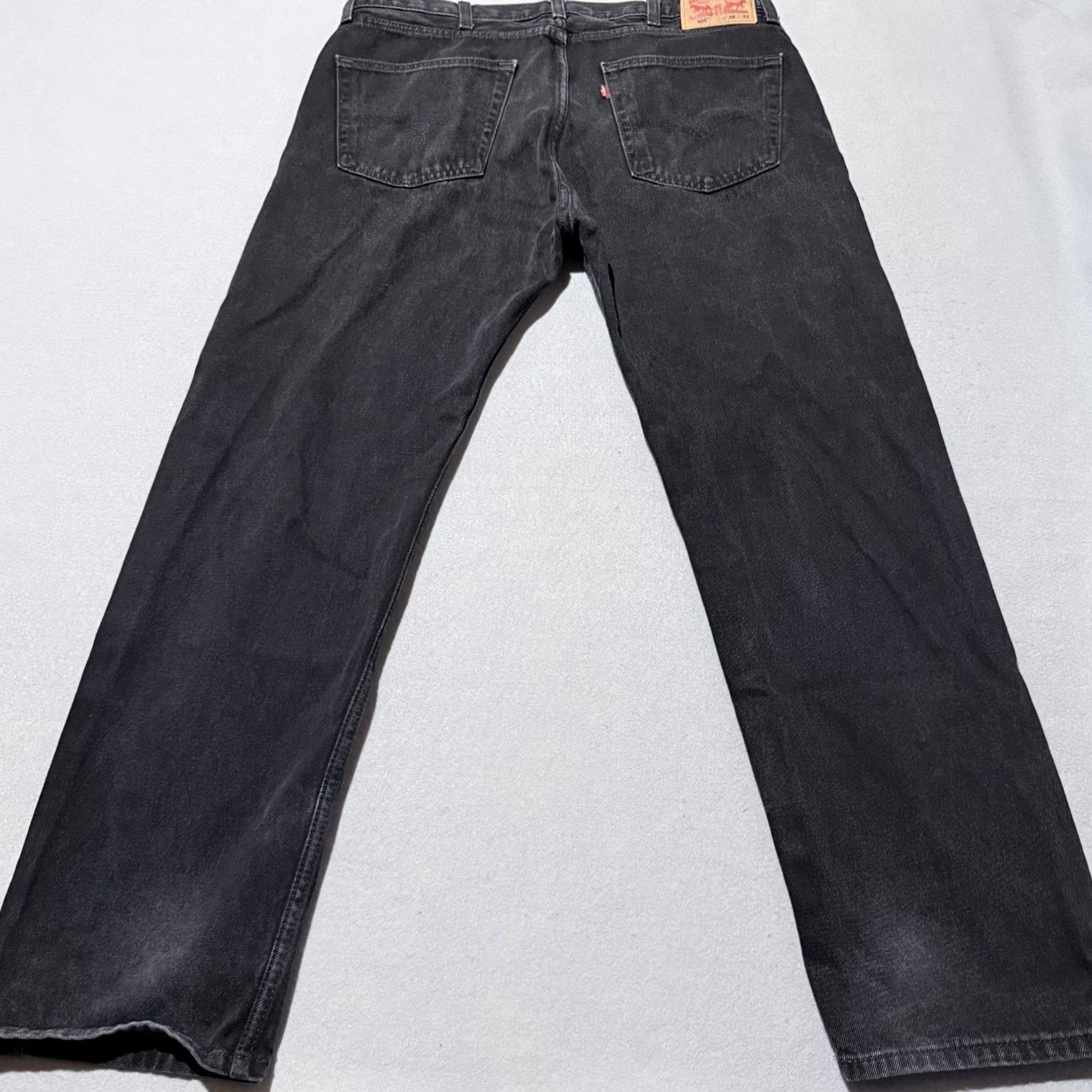 Levi's Levi's 505 Jeans Men's Black Denim Mid Rise Zip Fly Straight Leg 38x32 Regular Men Jeans Black Levi's 505 Cowboy Pattern Holiday 90s Mens Size US 38 / EU 54 - 2 Thumbnail