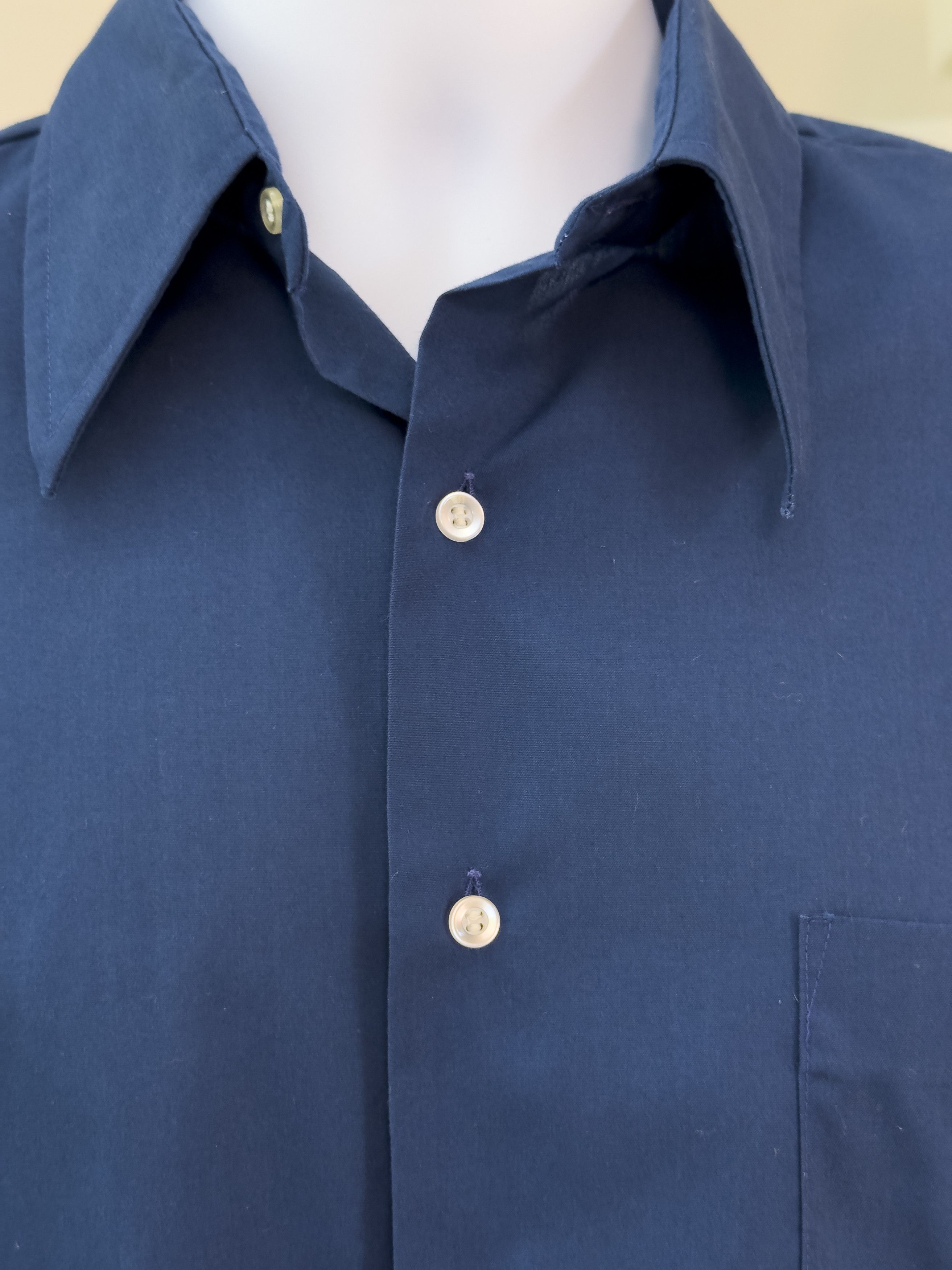 Other Vintage Navy Long Sleeve Button Up by Manhattan Dura-Brite Size US L / EU 52-54 / 3 - 2 Thumbnail