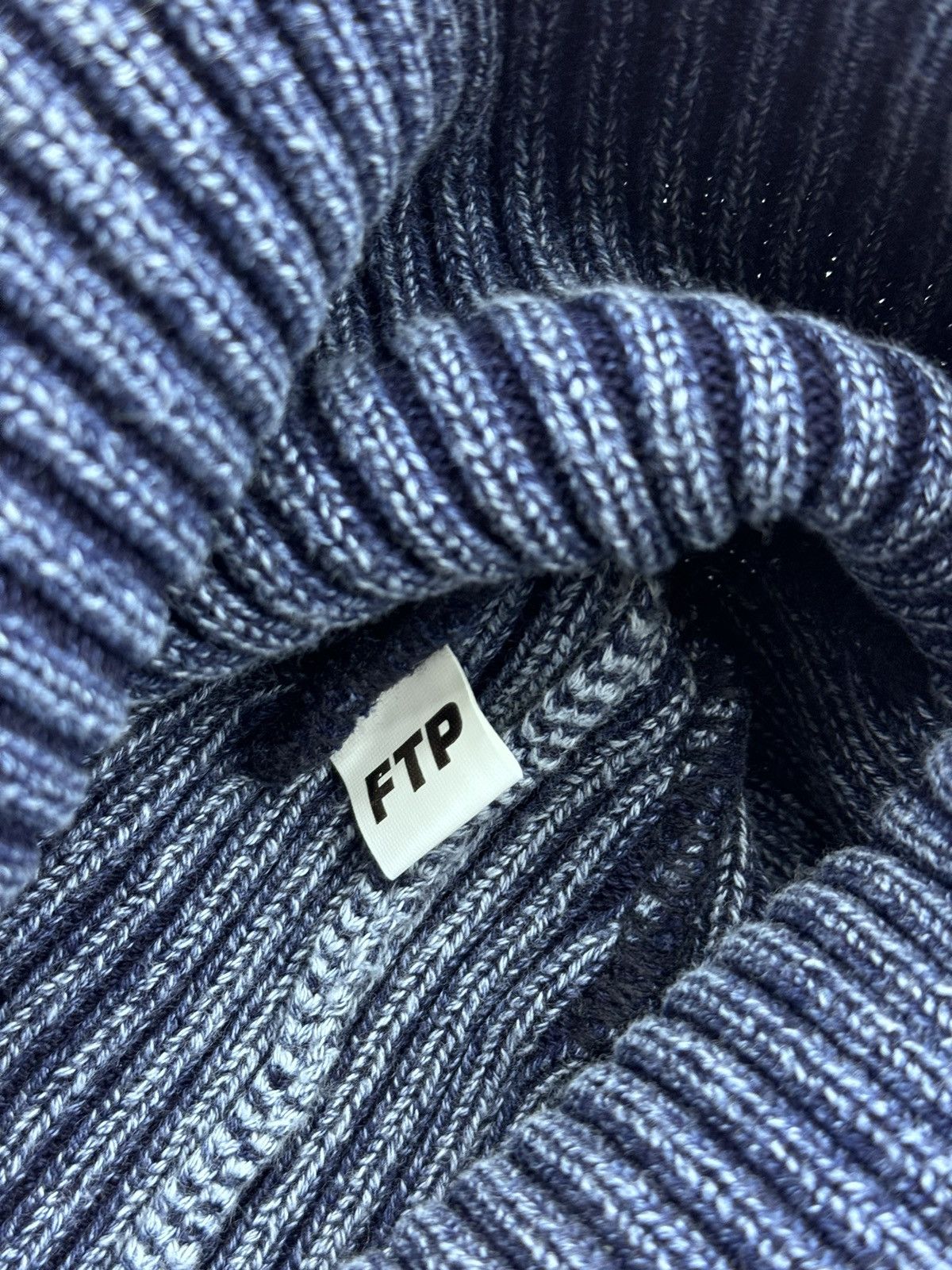 Fuck The Population FTP Denim Dye Logo Beanie Washed Indigo Size ONE SIZE - 3 Thumbnail