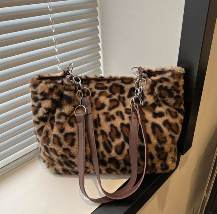 The Unbranded Brand Leopard Simple Tote Bag Size ONE SIZE - 1 Thumbnail