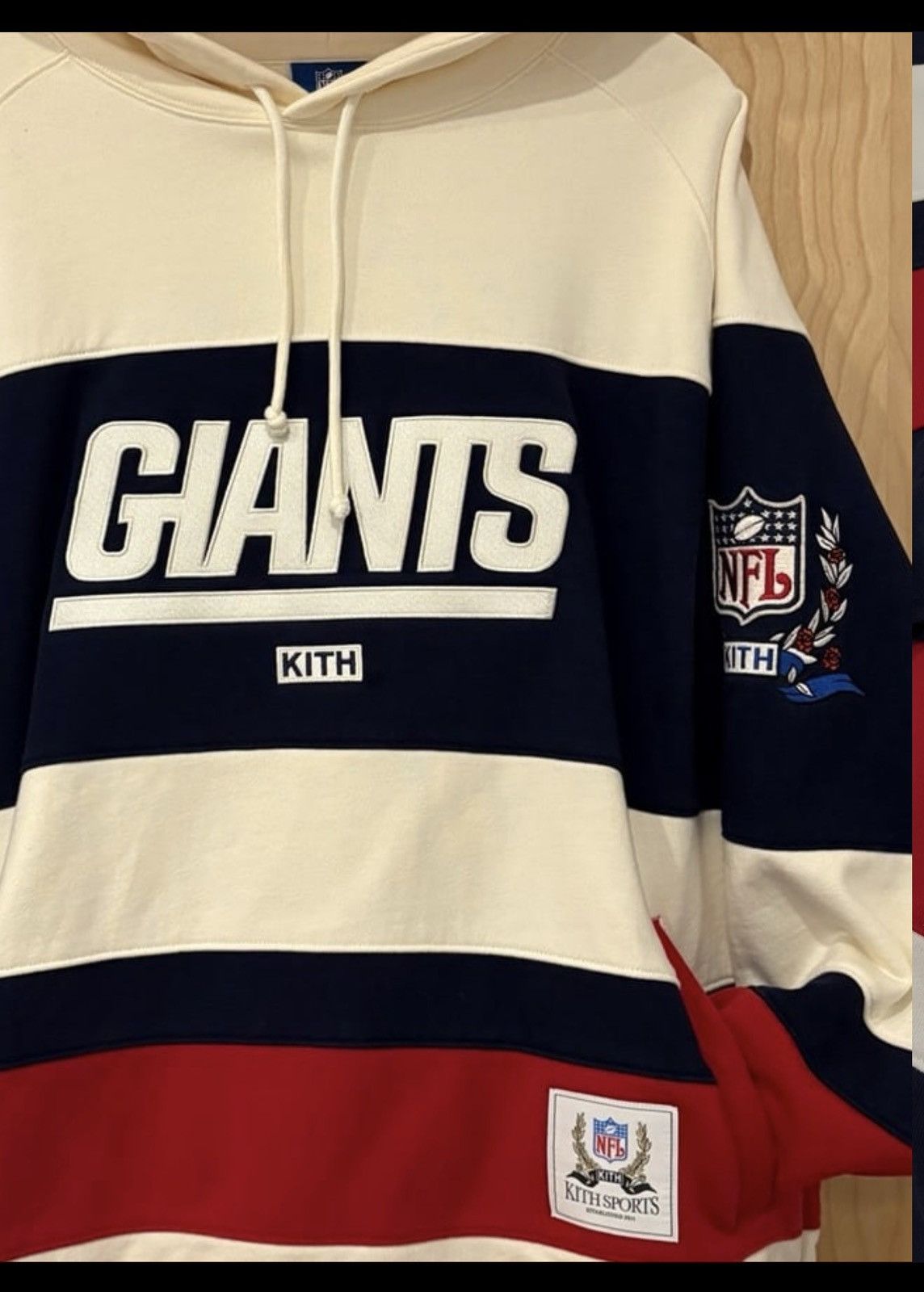 Kith KITH x NFL New York Giants Delk Hockey Hoodie Size Med Size US M / EU 48-50 / 2 - 2 Thumbnail