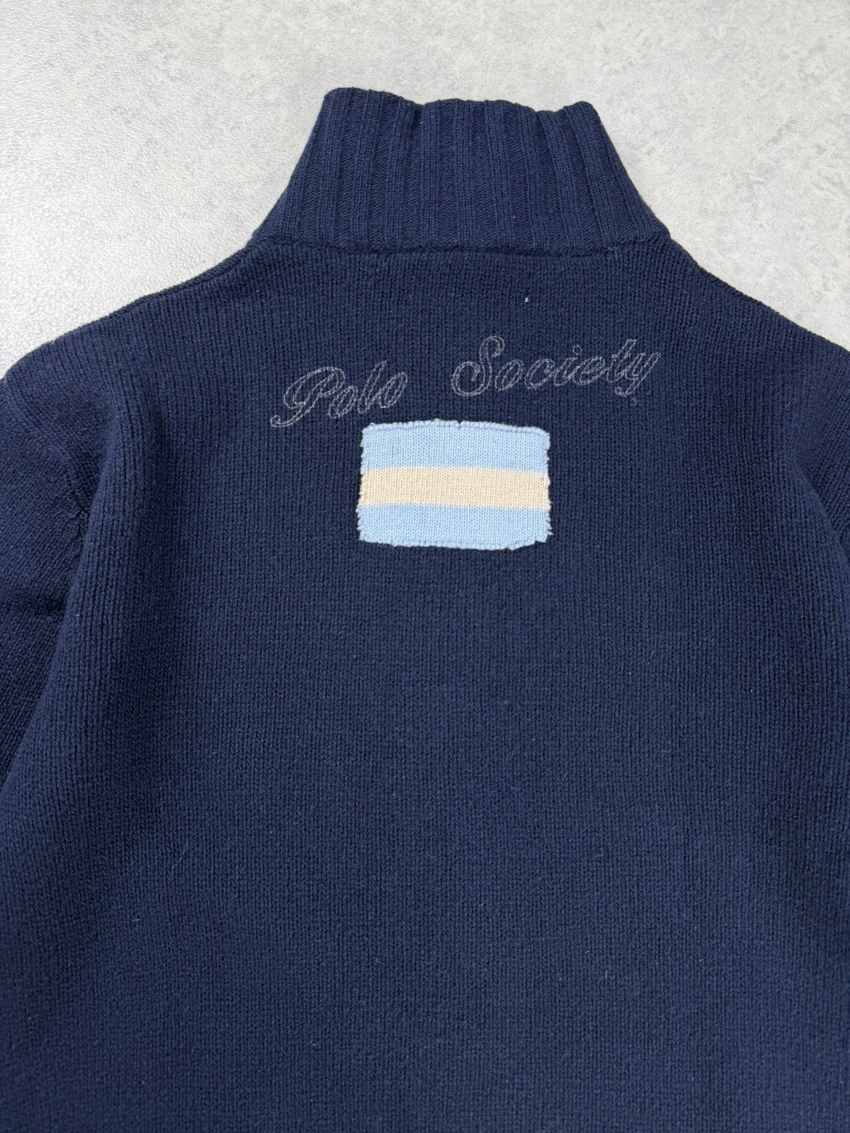 La Martina La Martina Men’s Merino Wool Full Zip Sweater Navy Size M Size US M / EU 48-50 / 2 - 8 Thumbnail