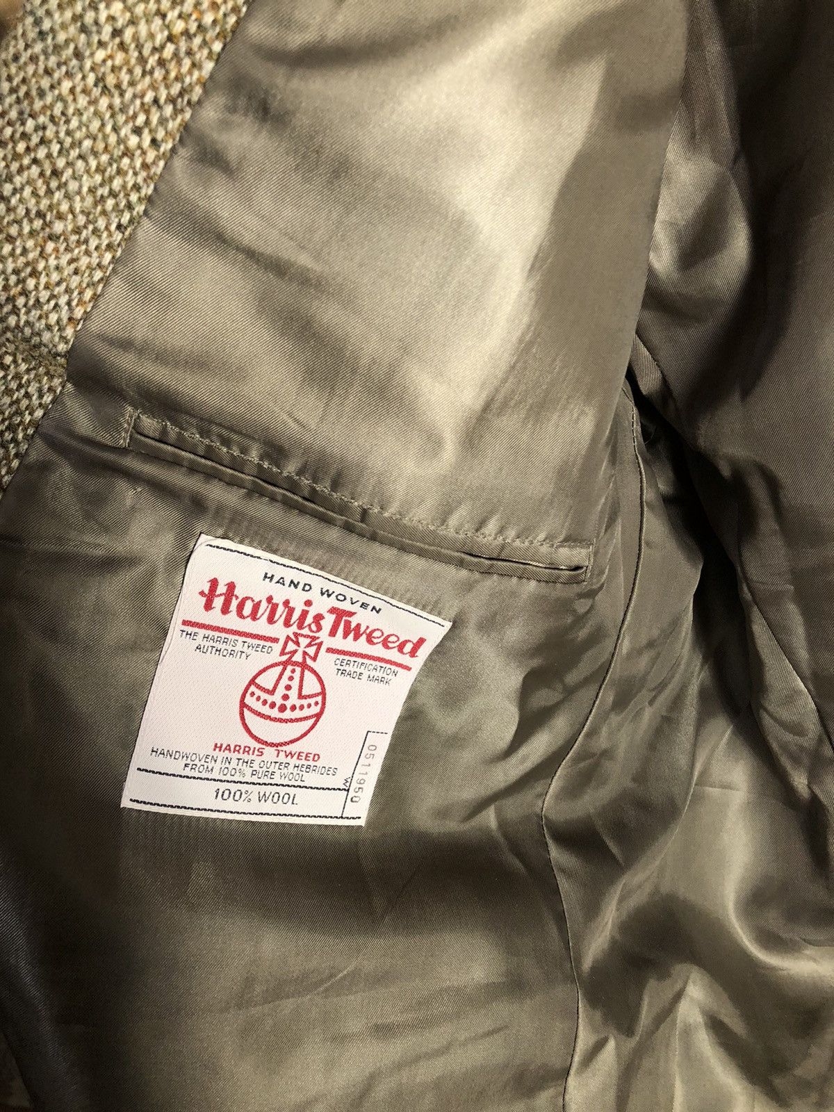 Harris Tweed × Vintage VERY RARE HARRIS TWEED DESIGNER KNIT BLAZER CASUAL Y2K 90s Size 46R - 6 Thumbnail
