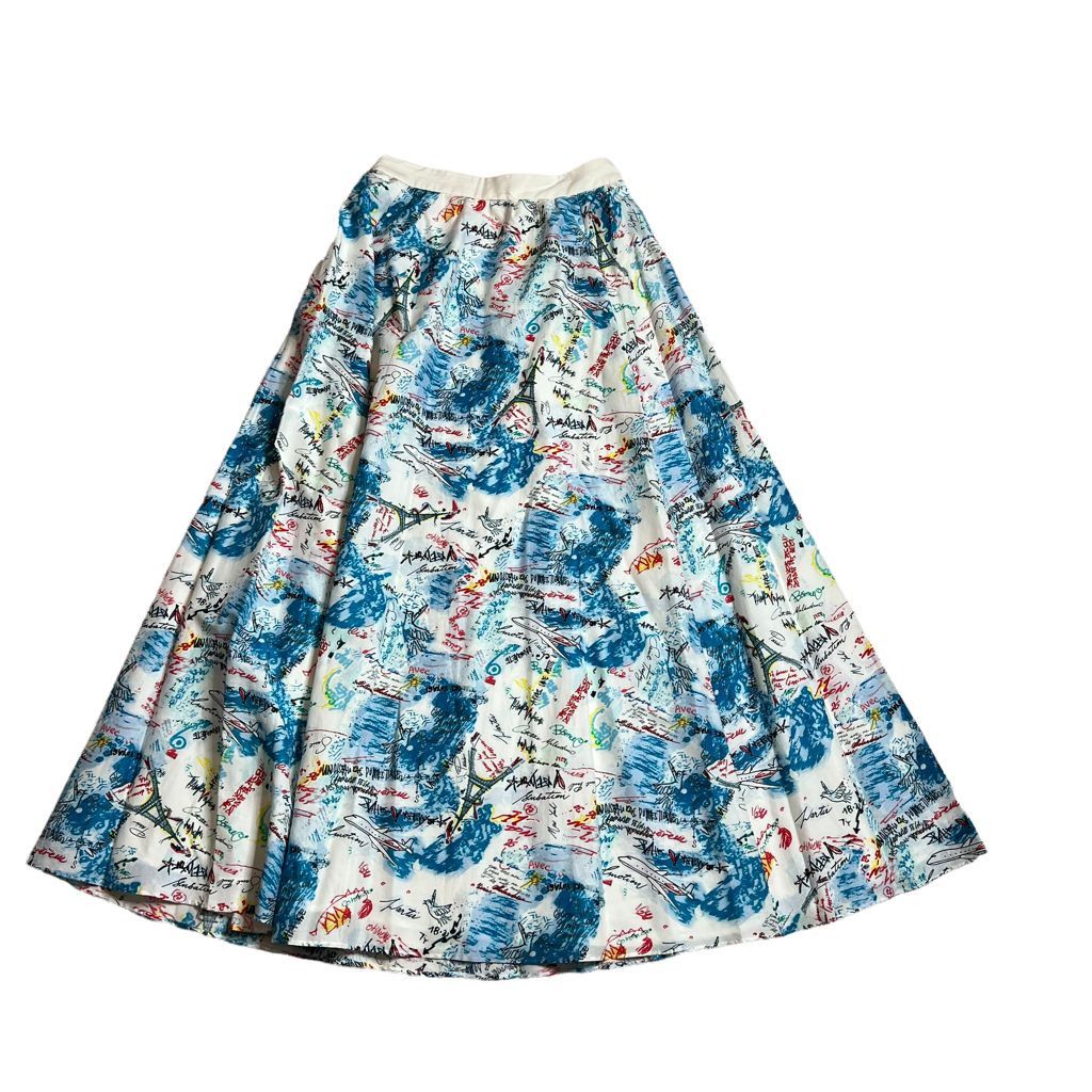 Other NWT Catherine Malandrino Flash Maxi silk blend Skirt. Size 28" / US 6 / IT 42 - 5 Thumbnail