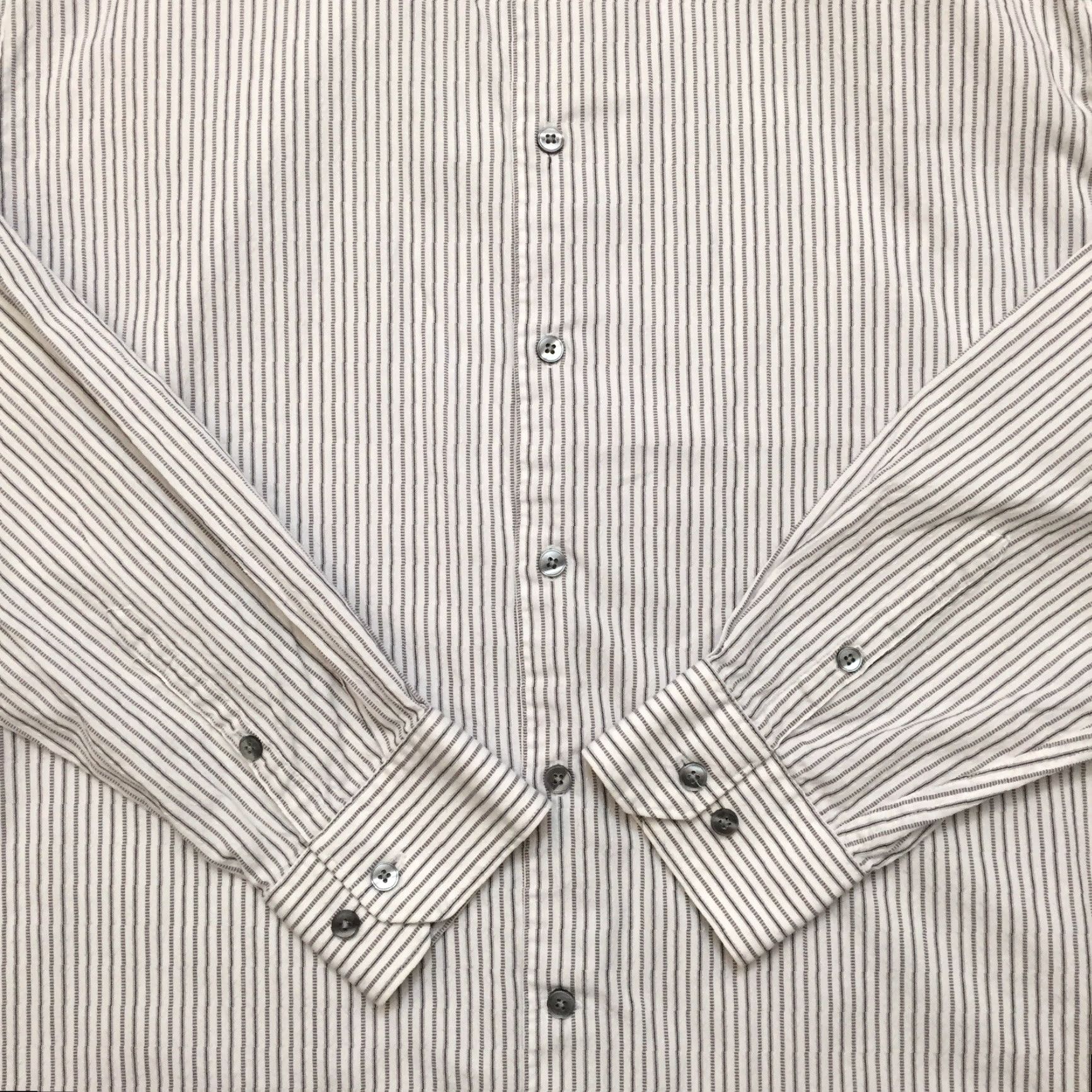 Vintage John Henry Shirt Mens XL White Silver Striped Long Sleeve Button Up Size US XL / EU 56 / 4 - 4 Thumbnail