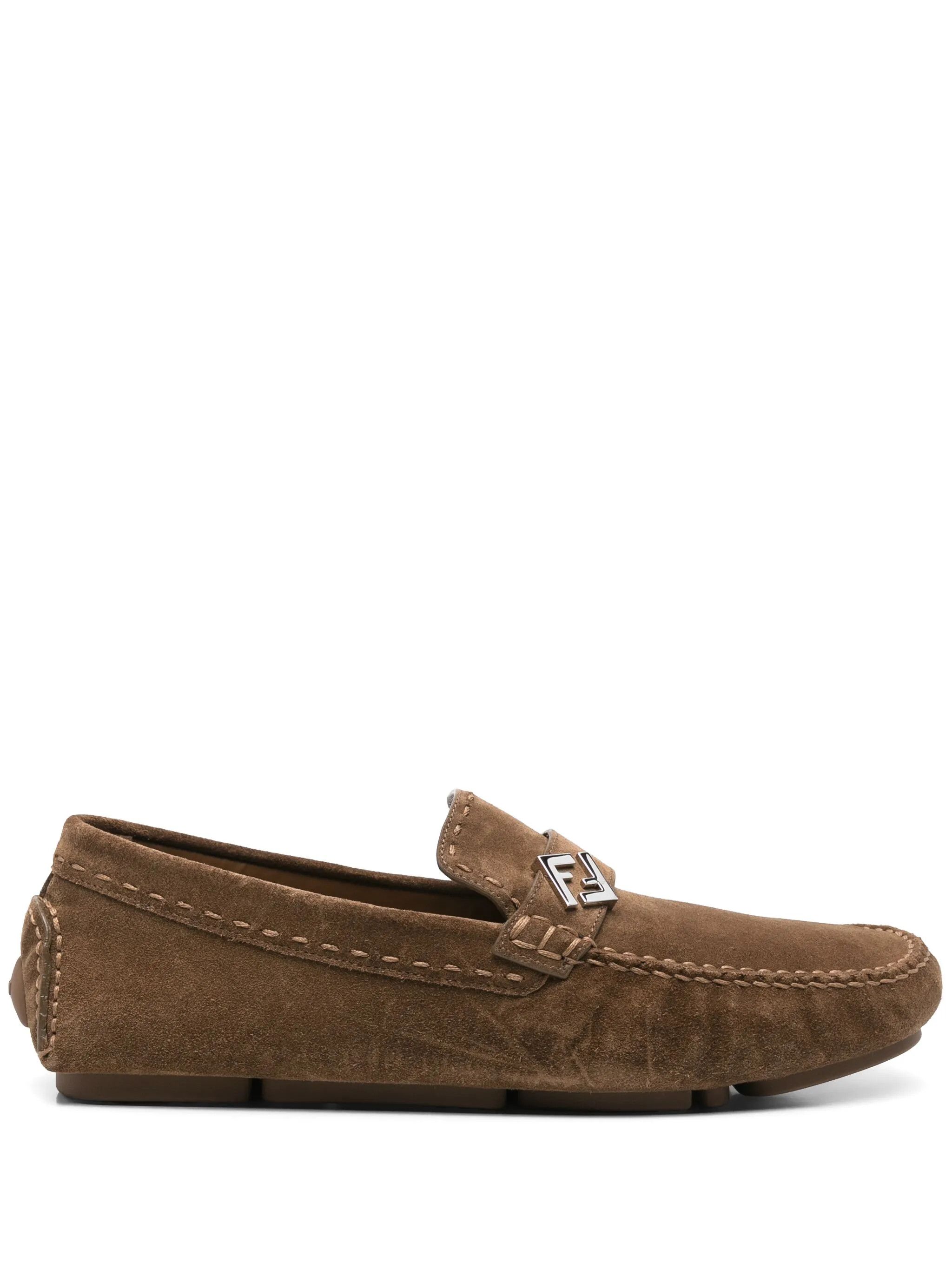Fendi Fendi Driver Suede FF Logo Loafer Slip On Flat UK 11 US 12 Size US 12 / EU 45 - 3 Thumbnail