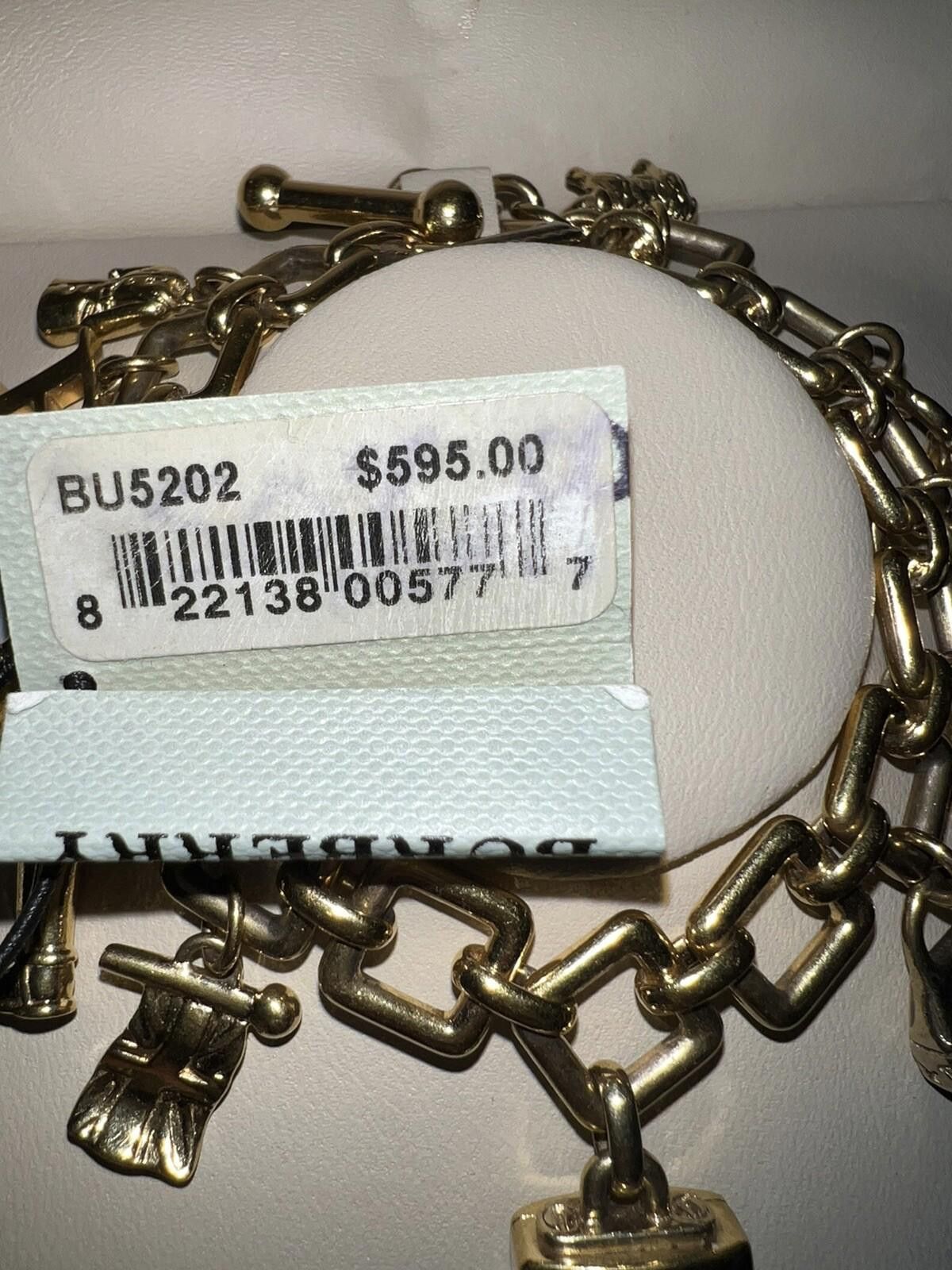 Burberry BURBERRY Gold Plated Charm Bracelet Watch RARE w/ Box Size ONE SIZE - 3 Thumbnail