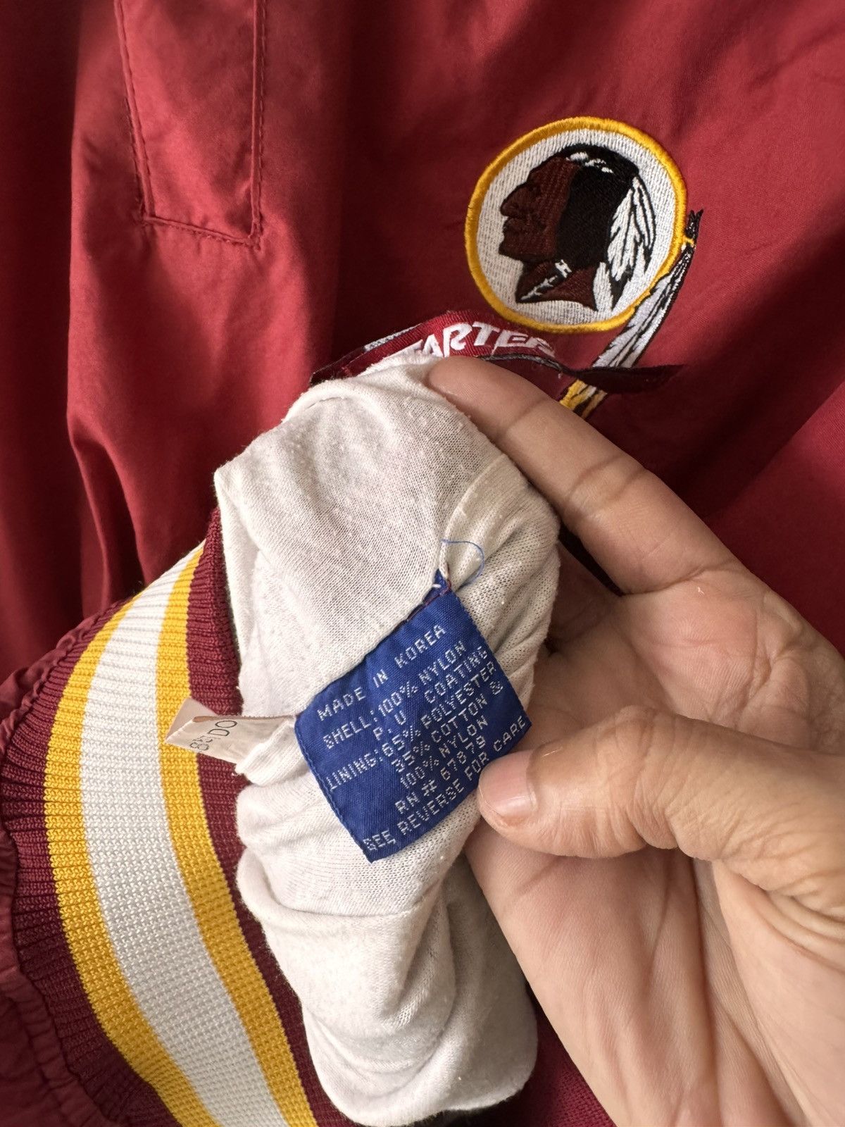 Starter VINTAGE 90s STARTER BY PRO LINE NFL REDSKIN Size US XL / EU 56 / 4 - 9 Thumbnail