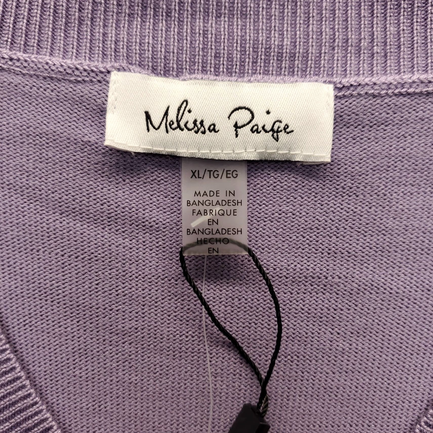 Melissa Melissa Paige Sweater Womens XL Purple Knit Raglan Sleeve Pullover Size XL / US 12-14 / IT 48-50 - 6 Thumbnail