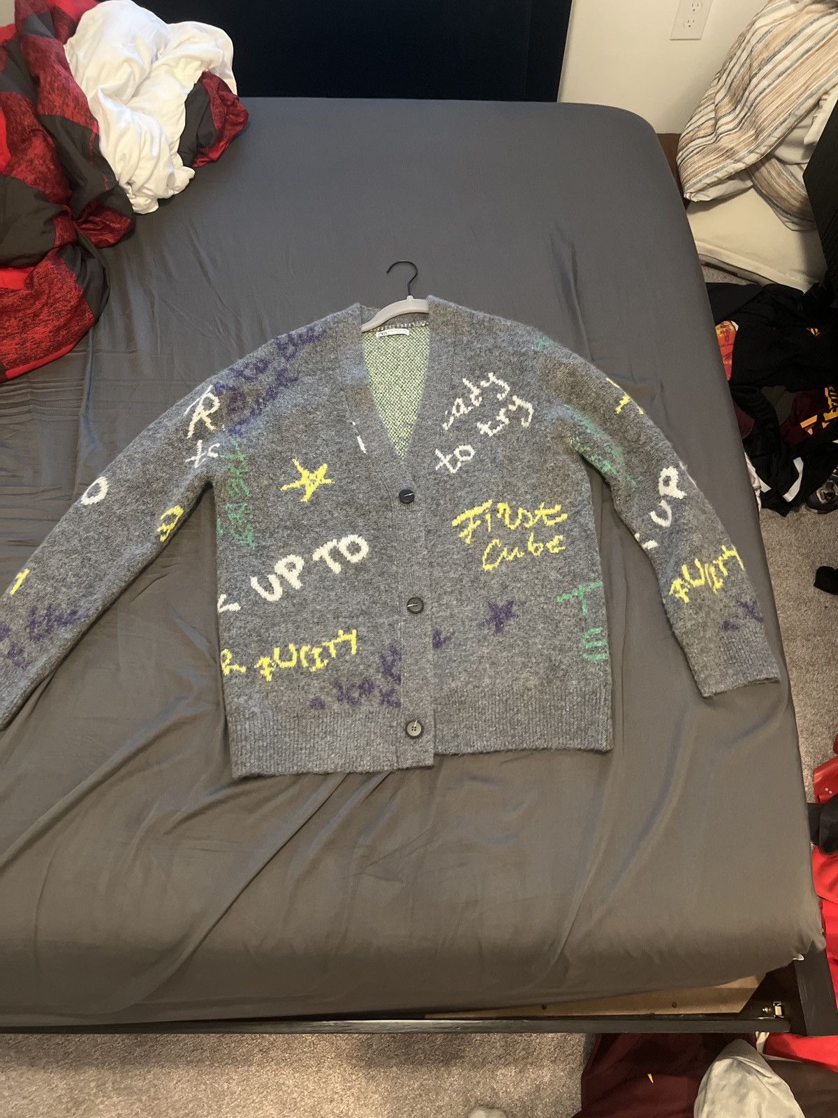 image of Zara Cardigan in Grey, Men's (Size Medium)