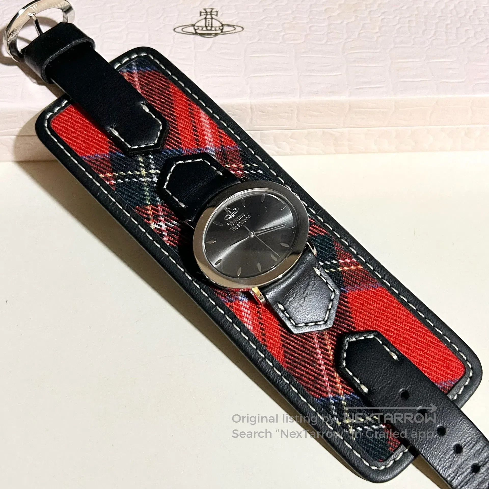 Vivienne Westwood Vivienne Westwood Vintage Saturn Red Black Check Watch. Size ONE SIZE - 5 Thumbnail