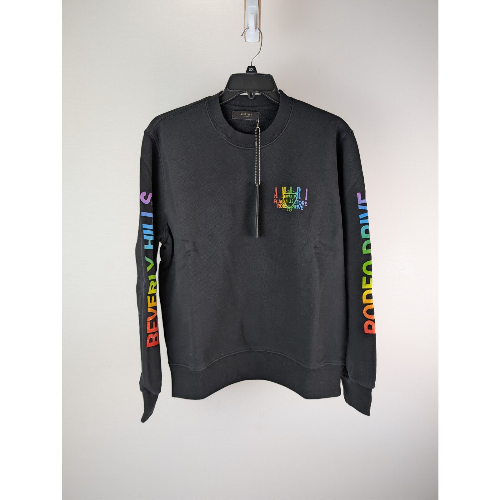 o1rshd1 Amiri Beverly Hills Crewneck Sweatshirt in Black