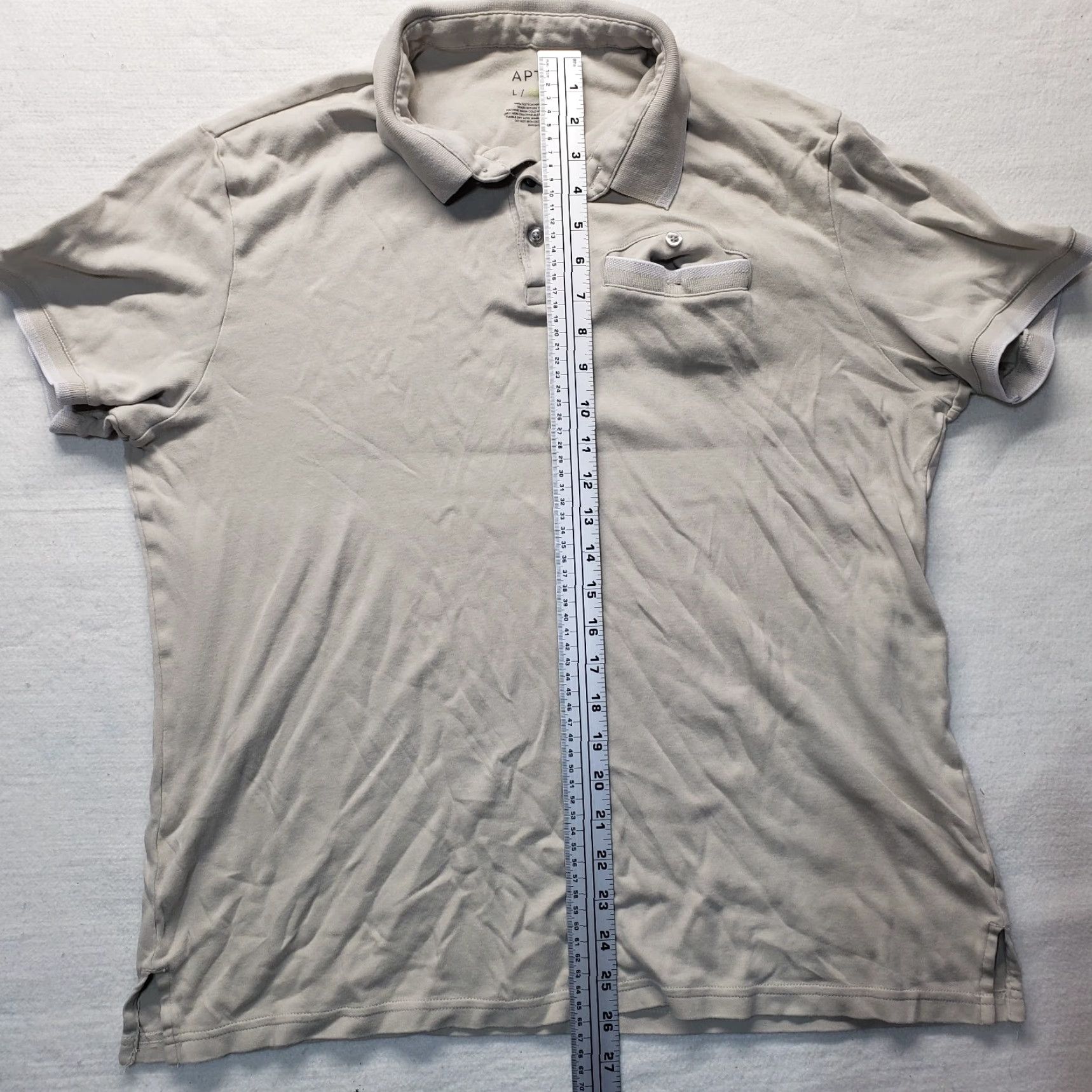 Apt. 9 APT.9 Solid White Polo Shirt 3-Button Pocket Women's Large Polo Shirt White 100% Cotton Mens Womens Girls Size L / US 10 / IT 46 - 6 Thumbnail