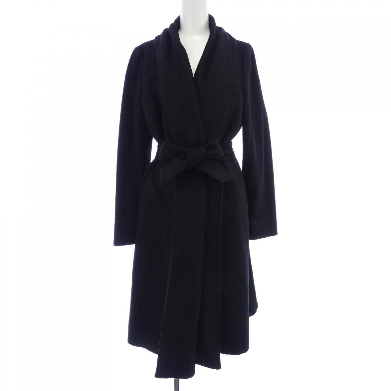 Max Mara Max Mara Studio Cashmere Coat Textile Outerwear 601613 Duty Free For Usa in Black, Women's