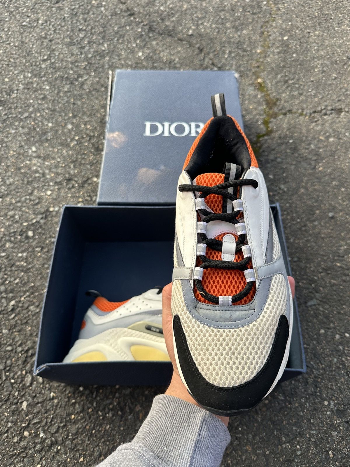 Dior Dior B22 Gray/Orange Size US 12 / EU 45 - 6 Thumbnail
