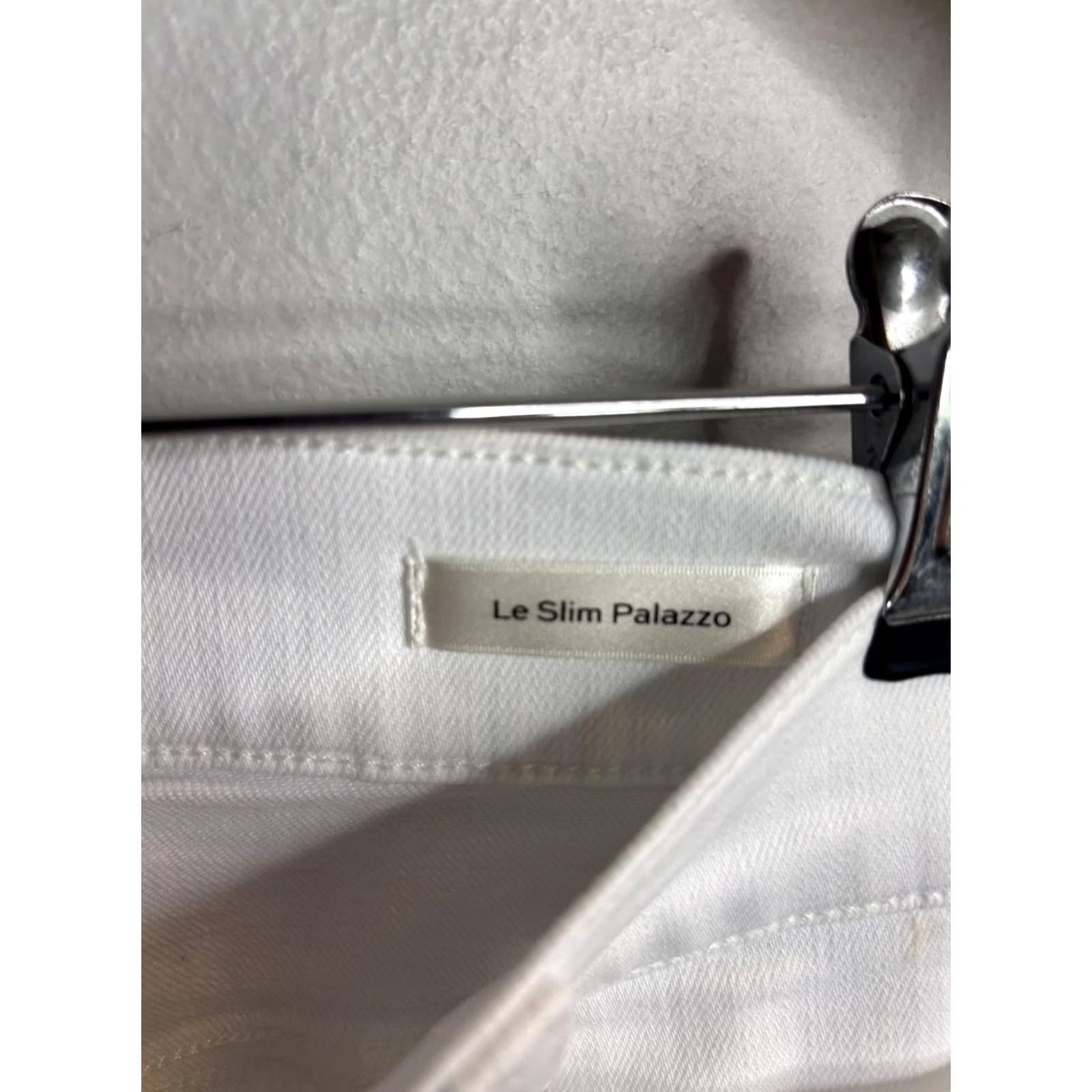 Frame VINTAGE FRAME Le Slim Palazzo Jeans Womens White High Rise Wide Leg Patch Pockets Denim Size 30" / US 8 / IT 44 - 4 Thumbnail