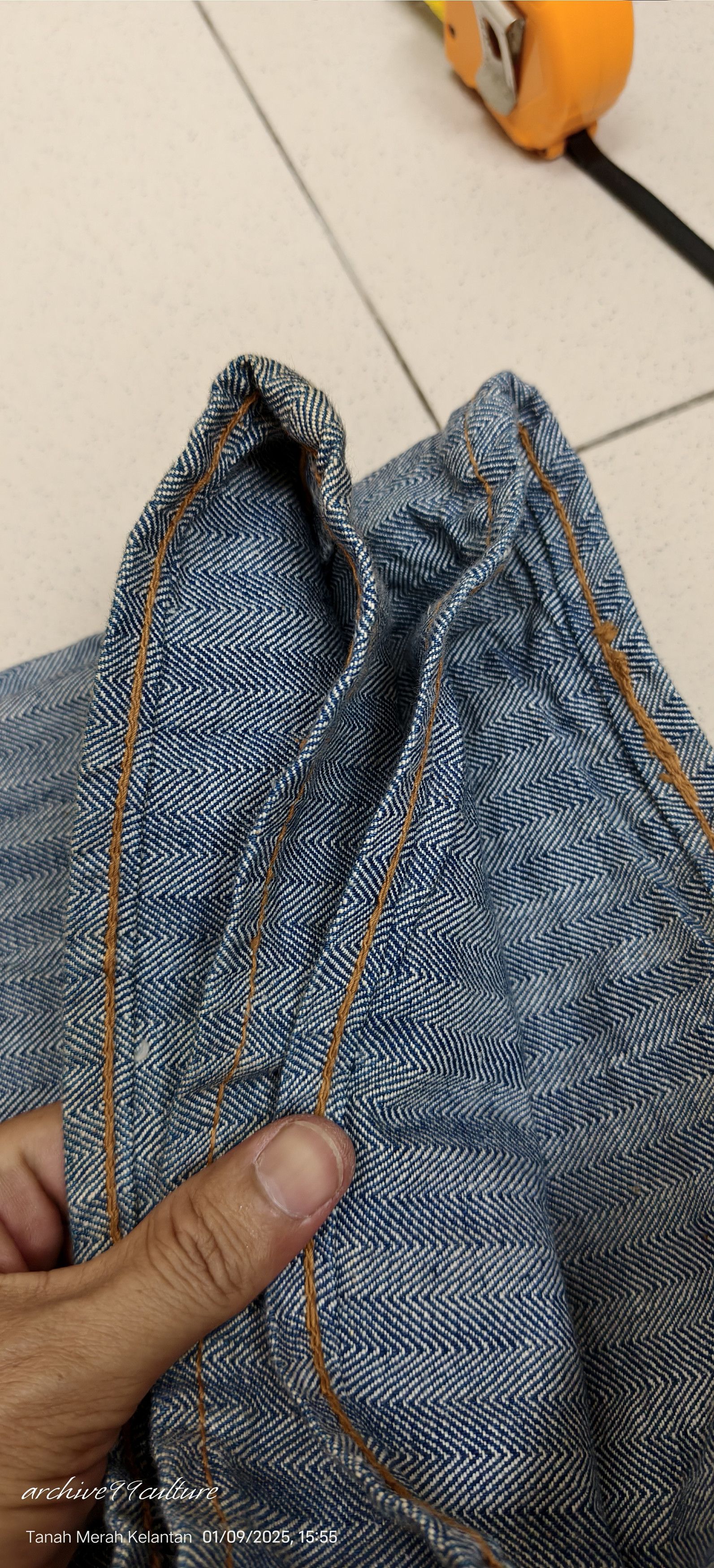 Edwin 70's Edwin Bell bottom patches Unisex jeans USA Size US 27 - 15 Thumbnail