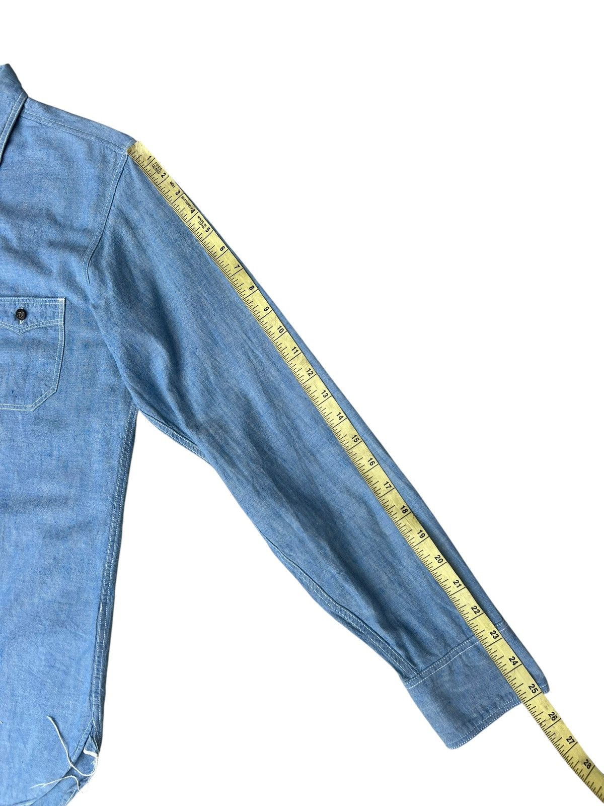 Sugar Cane Sugar Cane Chin Strap Gusset Selvedge Chambray Shirt Size US S / EU 44-46 / 1 - 3 Thumbnail