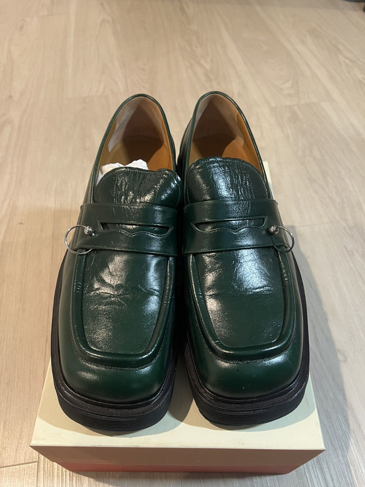 Marni MARNI green leather Moccasin Loafers Size US 12 / EU 45 - 8 Thumbnail
